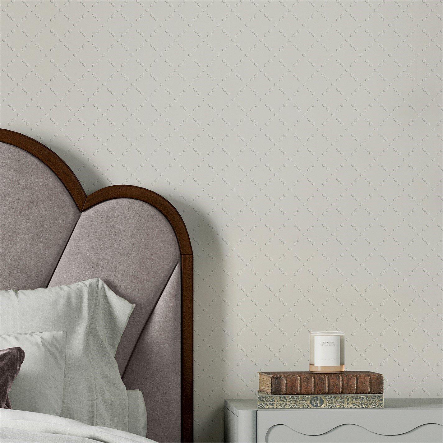 White - Superfresco Easy - Opal Paintable Wallpaper - 2