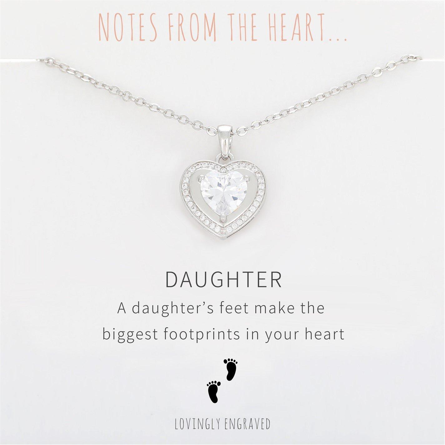 Silver - Notes From The Heart - NFTH Daughter Engraved Pendant - 1