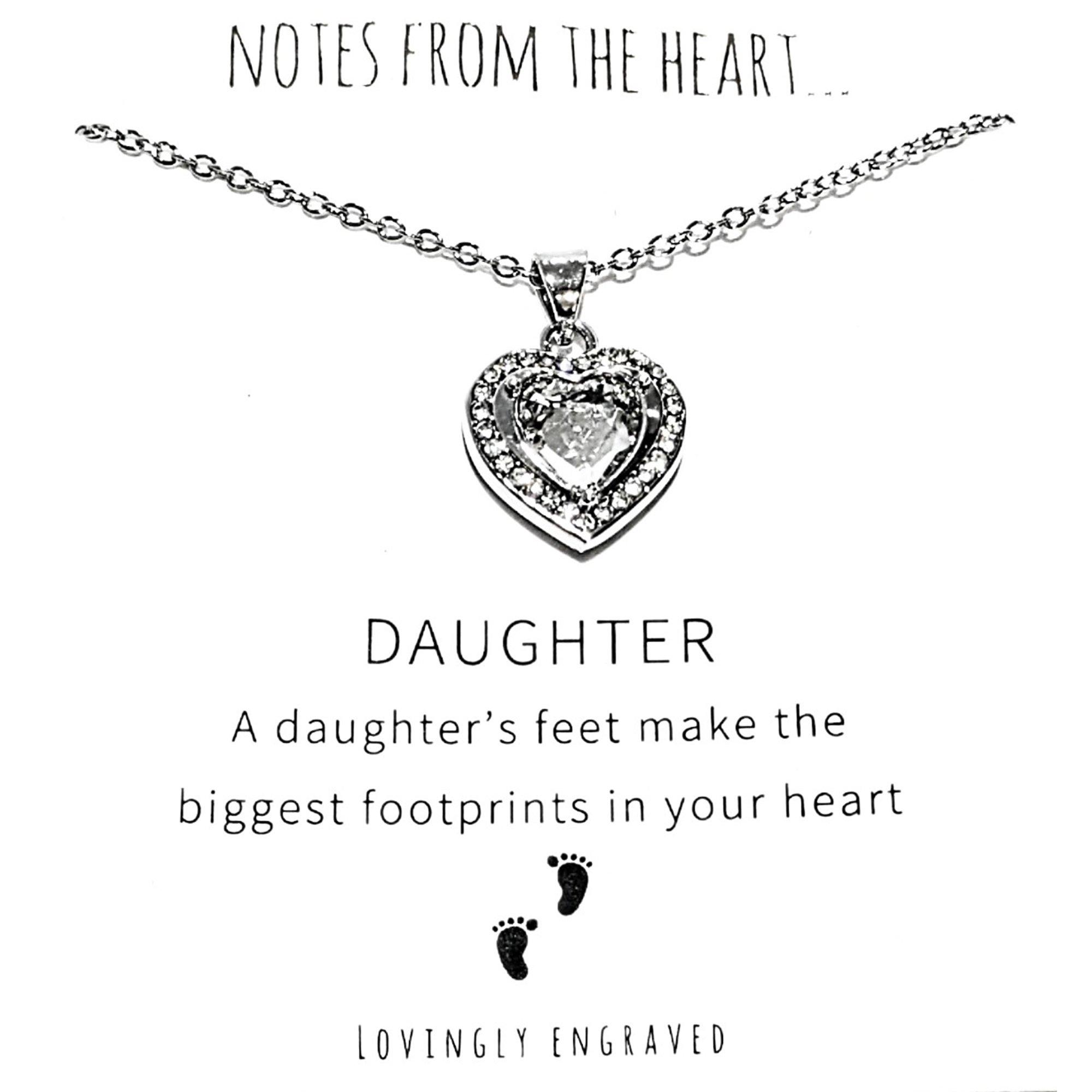 Silver - Notes From The Heart - NFTH Daughter Engraved Pendant - 3
