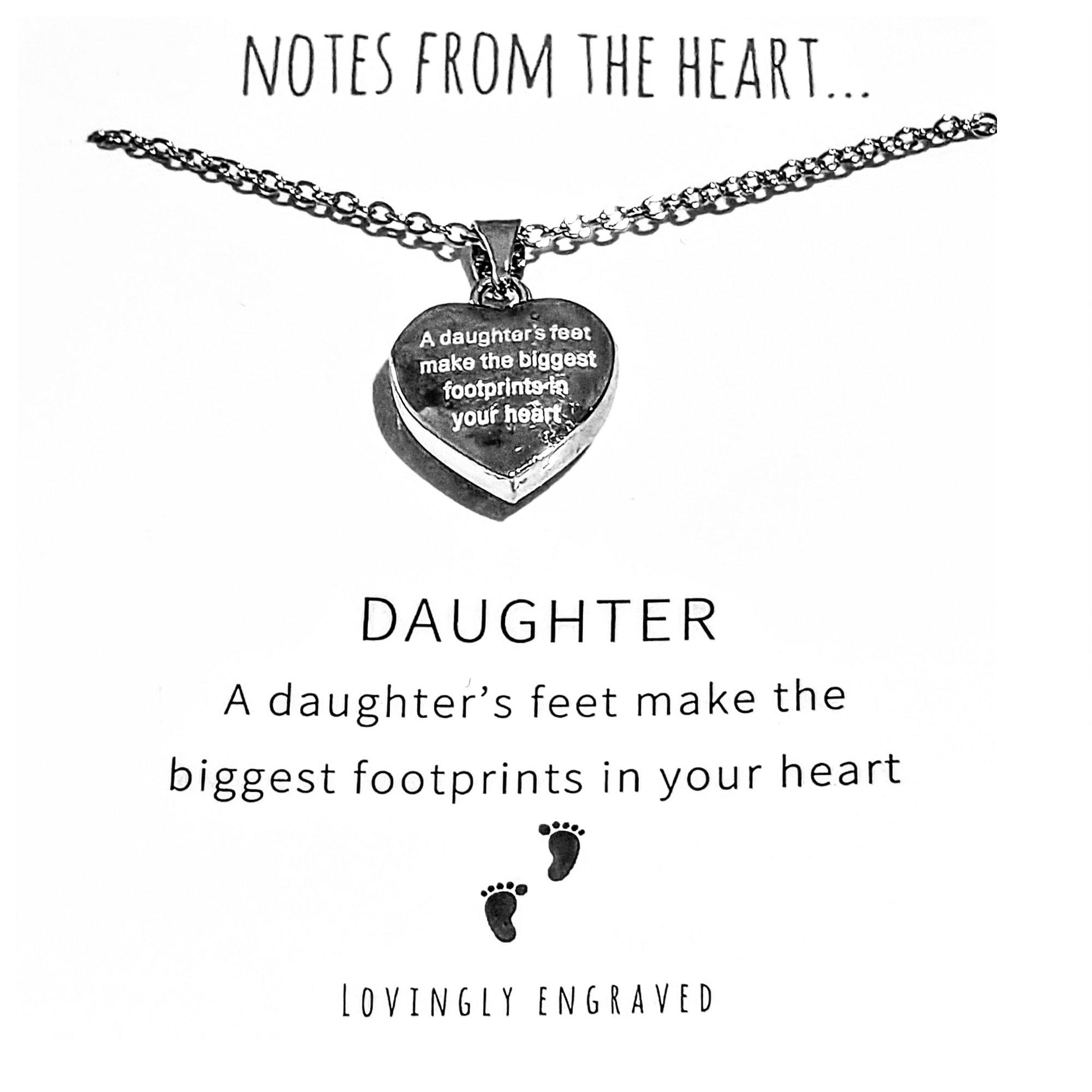 Silver - Notes From The Heart - NFTH Daughter Engraved Pendant - 4