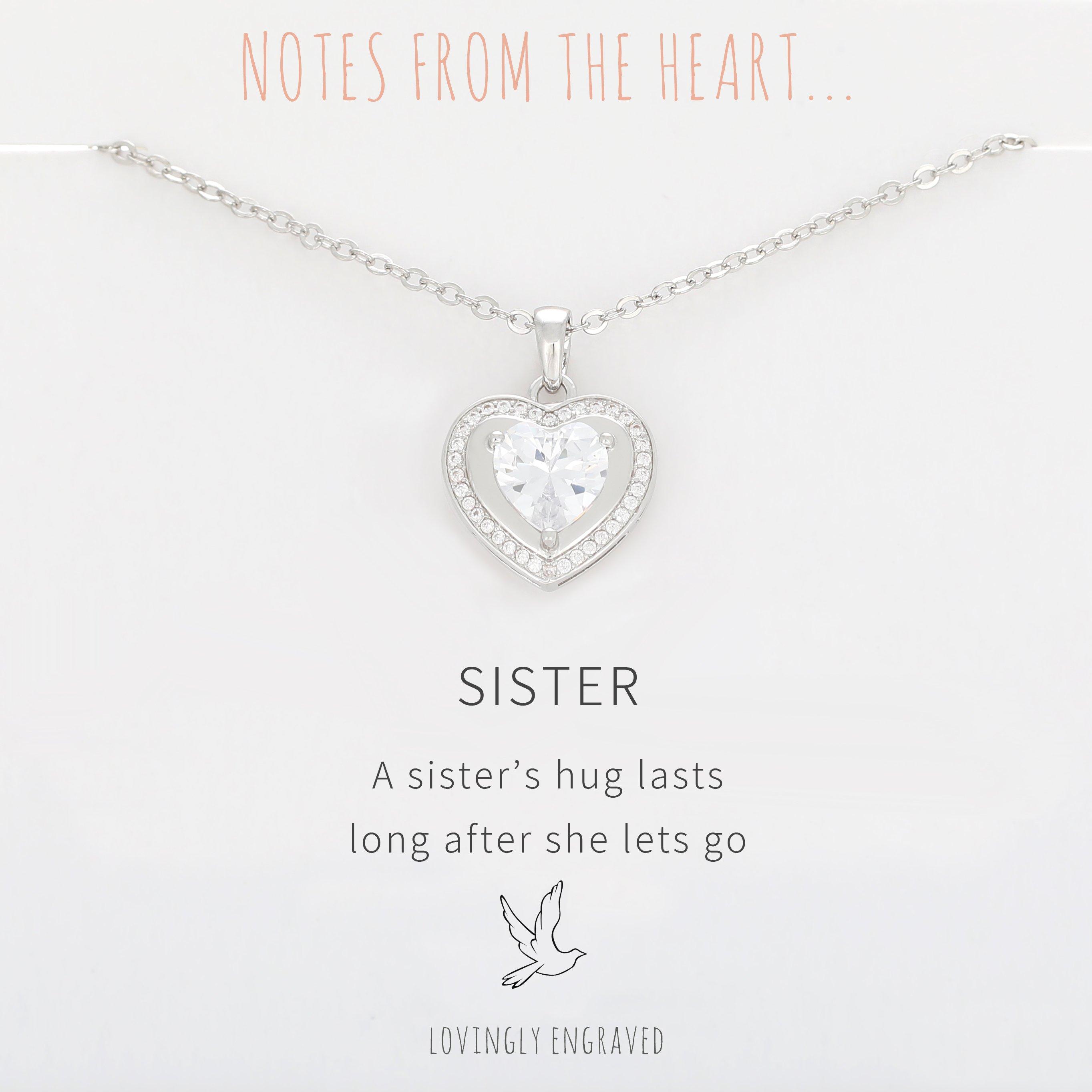 Notes From The Heart Women's Nfth Sister Engraved Pendant - Silver