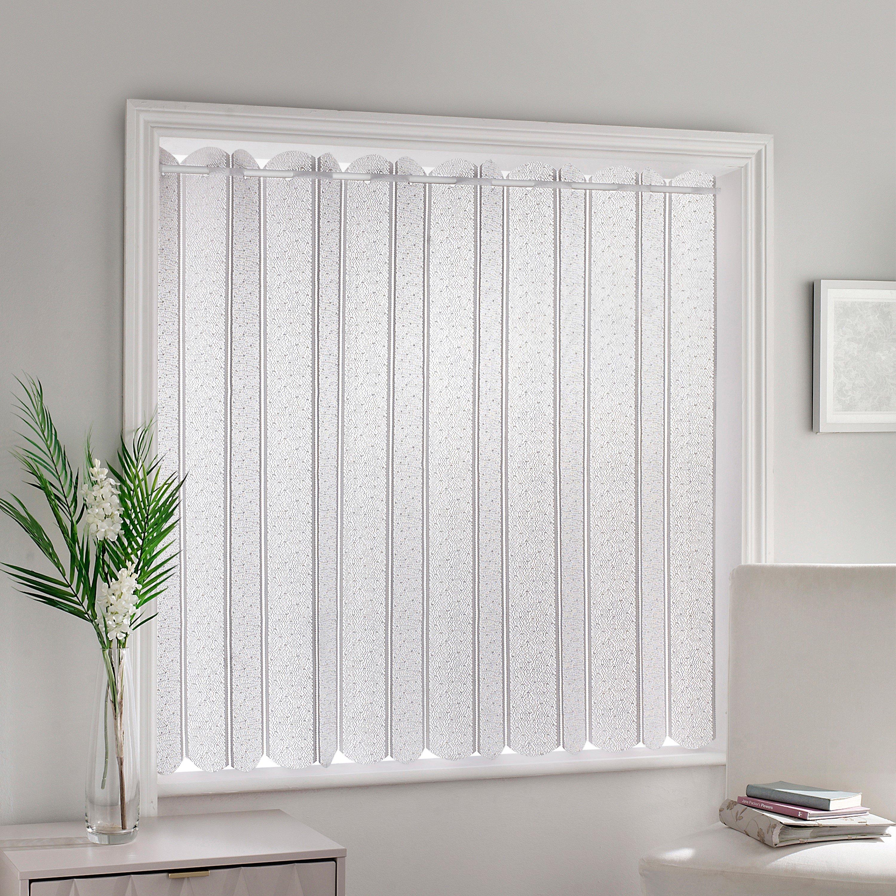 White - Tyrone Textiles - Parma Lace Louvre Style Blind - 1
