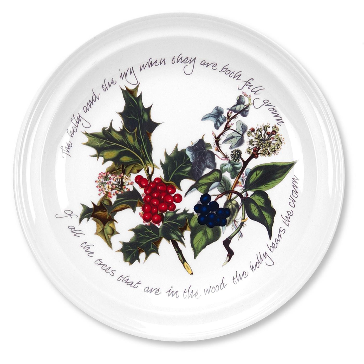 Portmeirion Holly And Ivy  The Holly And The Ivy Set Of 6 Dinner Plates - Green