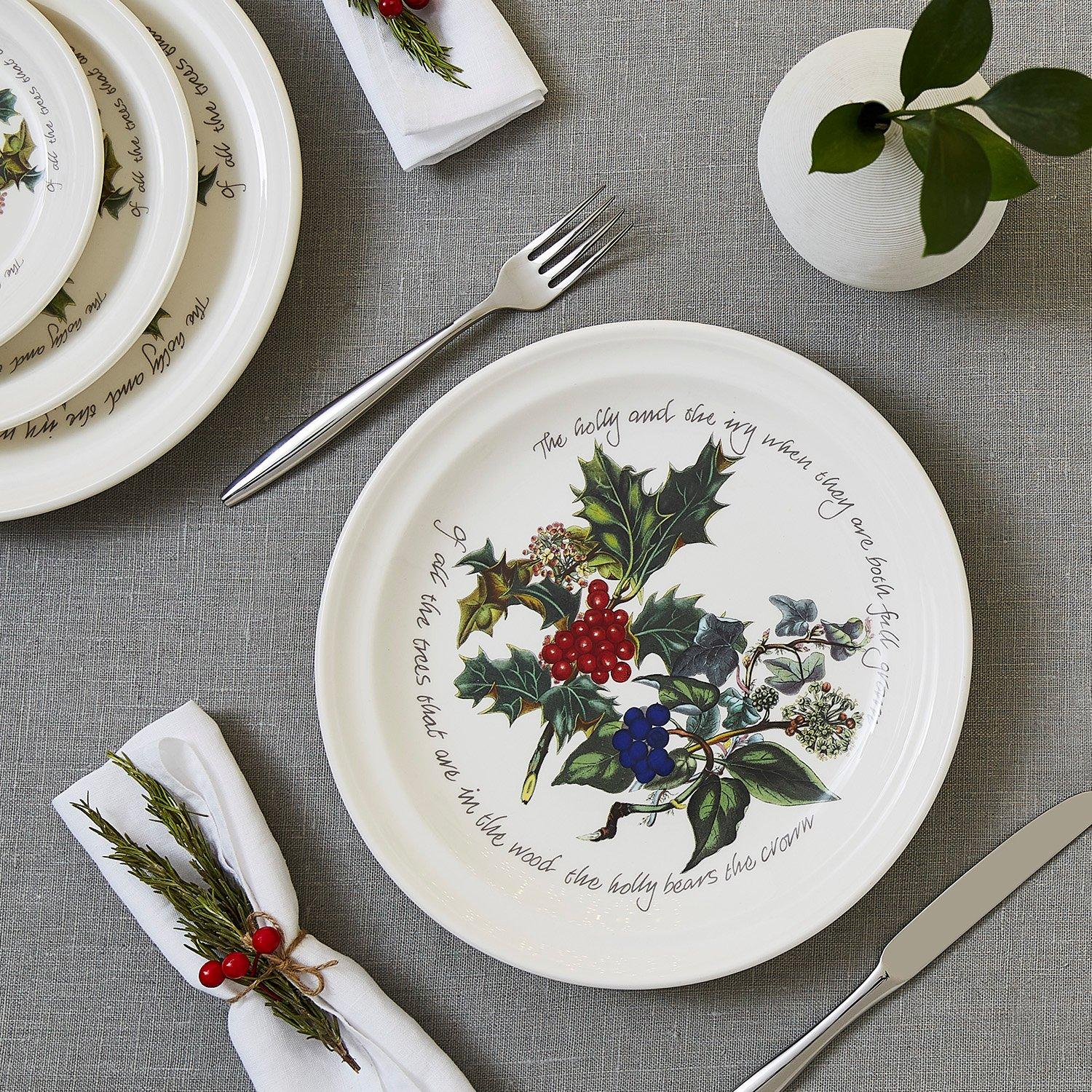 Green - Portmeirion Holly and Ivy - The Holly and the Ivy Set of 6 Dinner Plates - 2