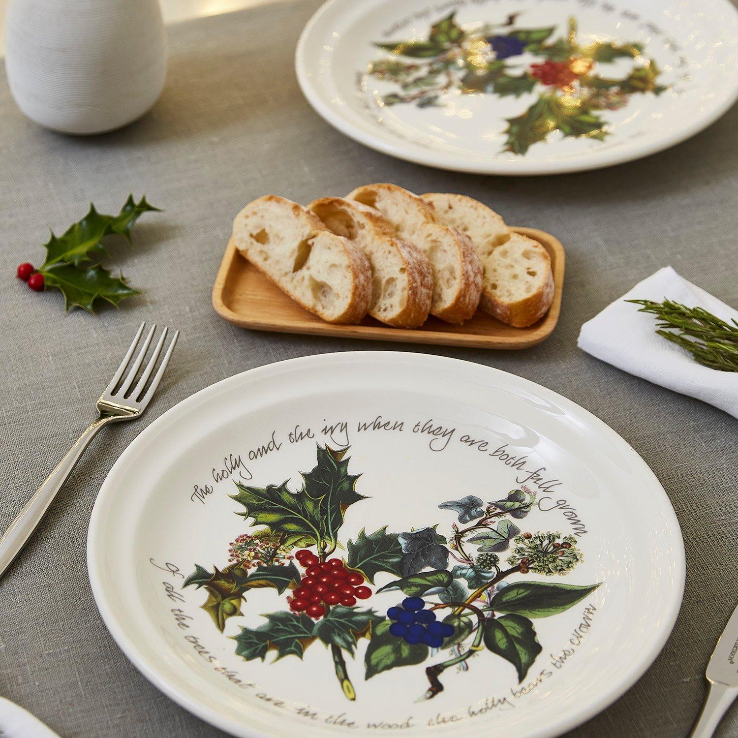 Green - Portmeirion Holly and Ivy - The Holly and the Ivy Set of 6 Dinner Plates - 3