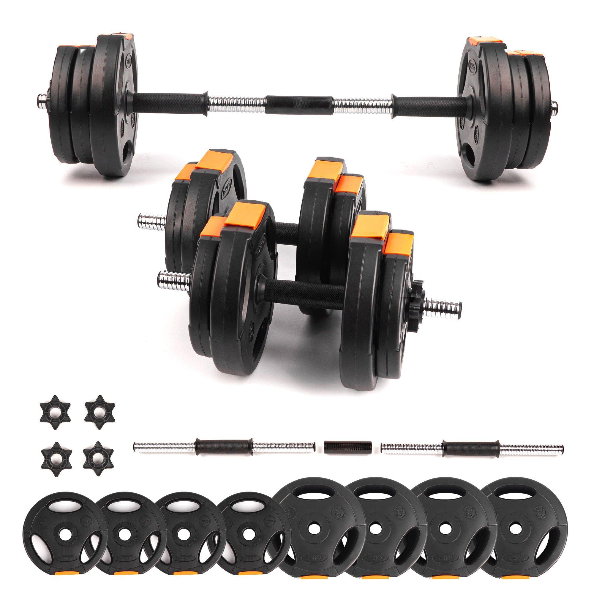 Phoenix Fitness  15Kg Complete Dumbbells Weight Set - Black