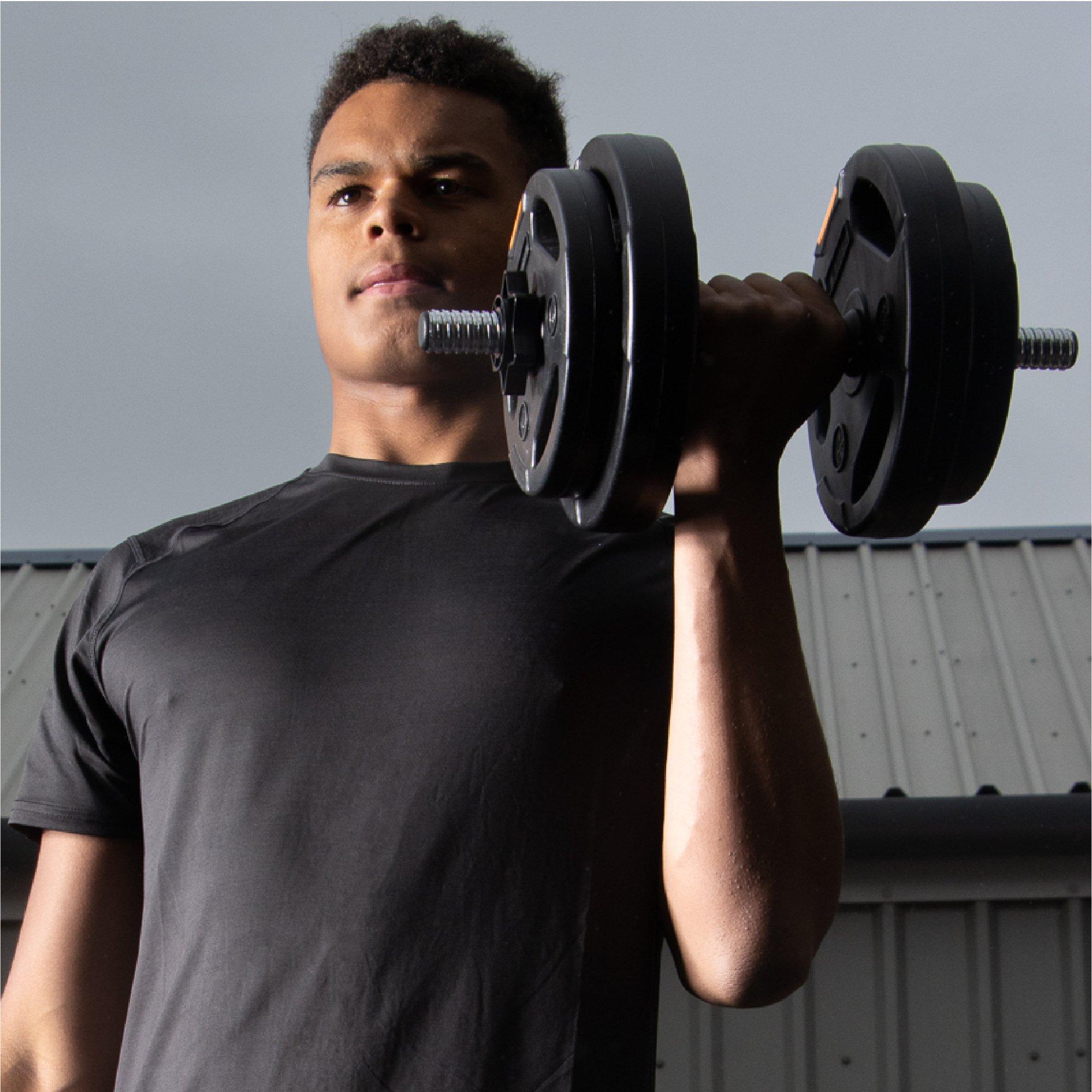 Black - Phoenix Fitness - Phoenix Fitness 15KG Complete Dumbbells Weight Set - 2