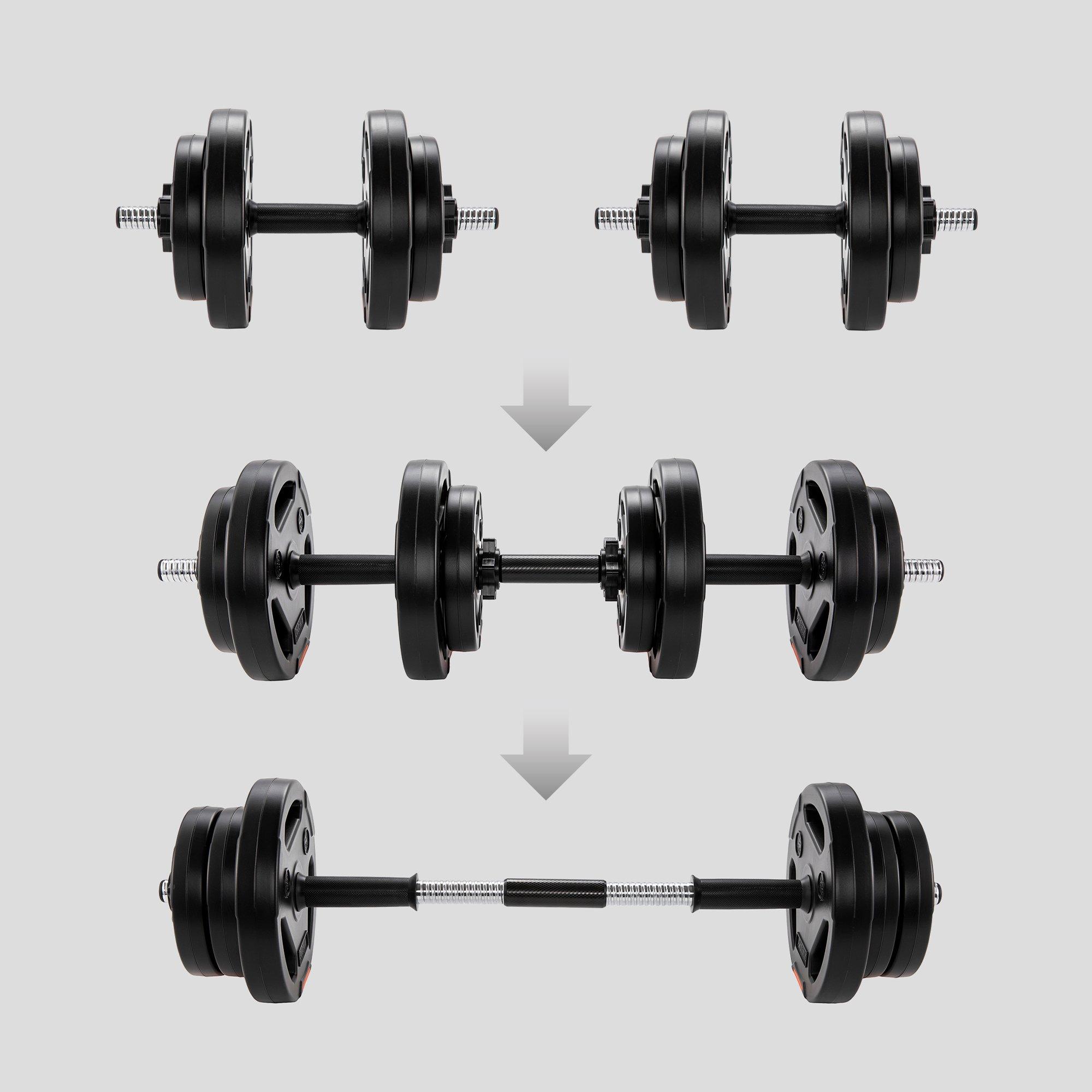 Black - Phoenix Fitness - Phoenix Fitness 15KG Complete Dumbbells Weight Set - 3