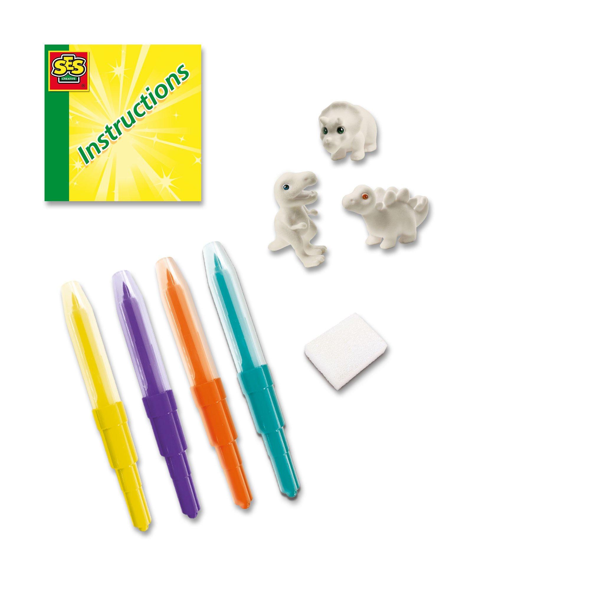 Multi - SES Creative - Blow airbrush pens - Dinosaurs 3x - 3