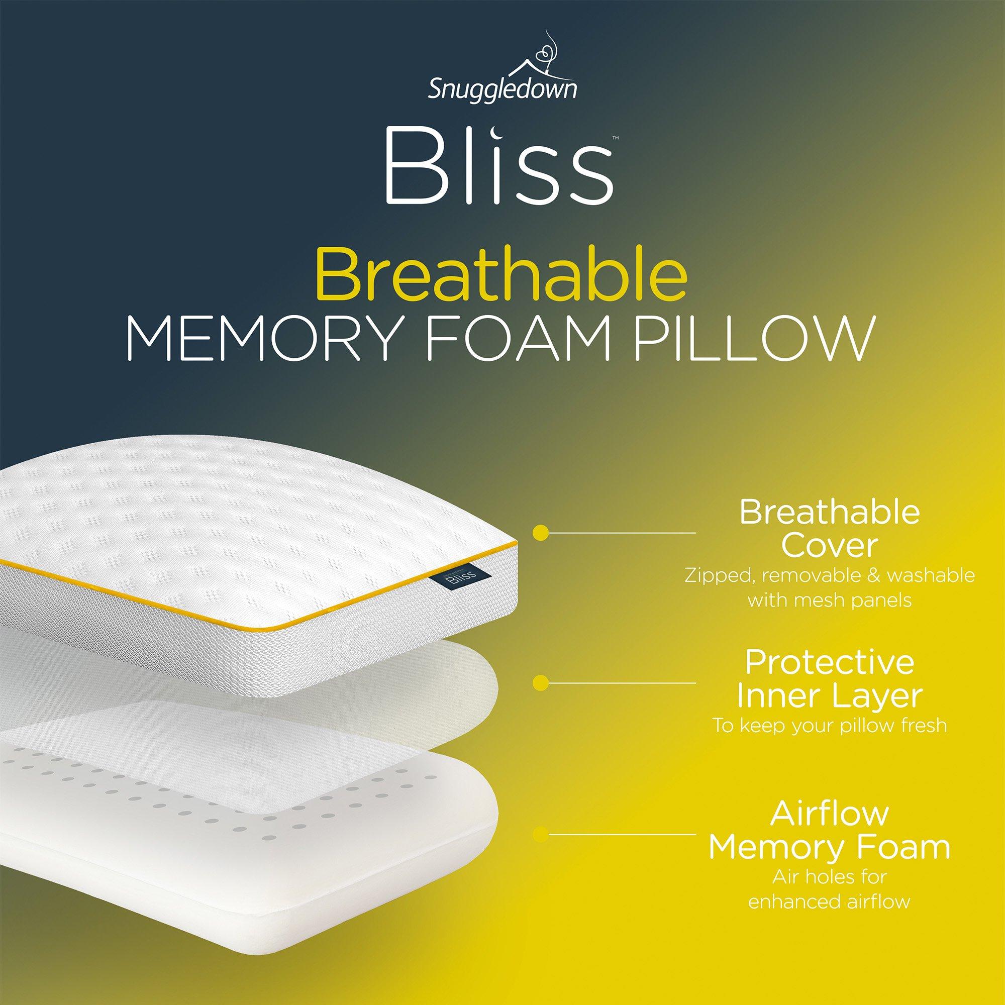 Breathable - Snuggledown - Bliss Memory Foam Supportive Pillows - 8