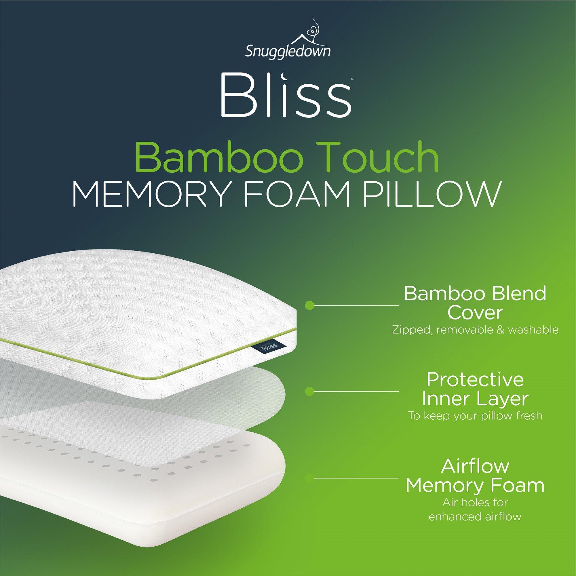 Bamboo Extra De - Snuggledown - Bliss Memory Foam Supportive Pillows - 8