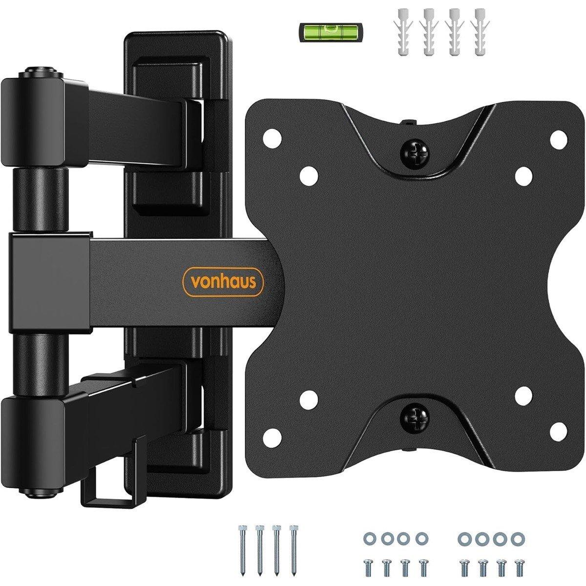 Vonhaus  13-27 Inch Tilt & Swivel Tv Bracket - Black