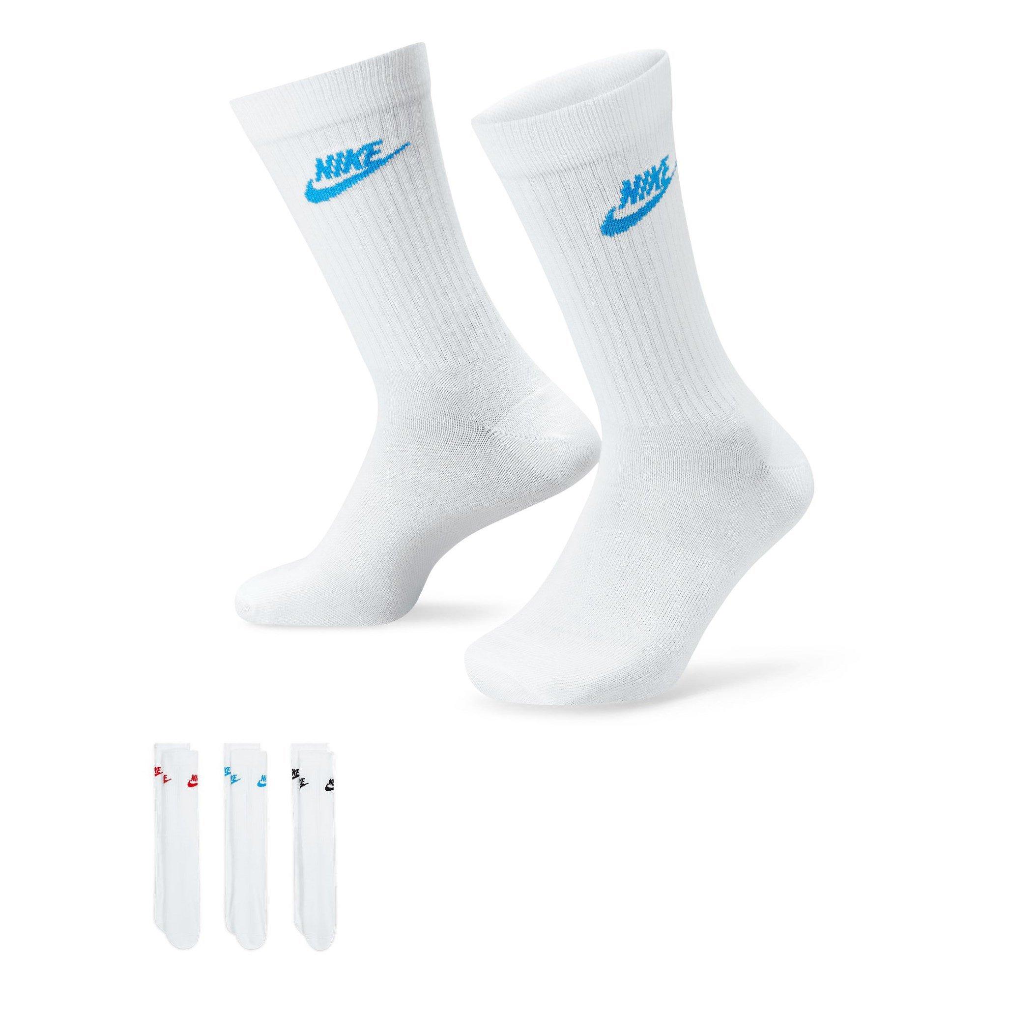 Blanc/Bleu - Nike - 3 Pack of Essential Crew Socks - 1