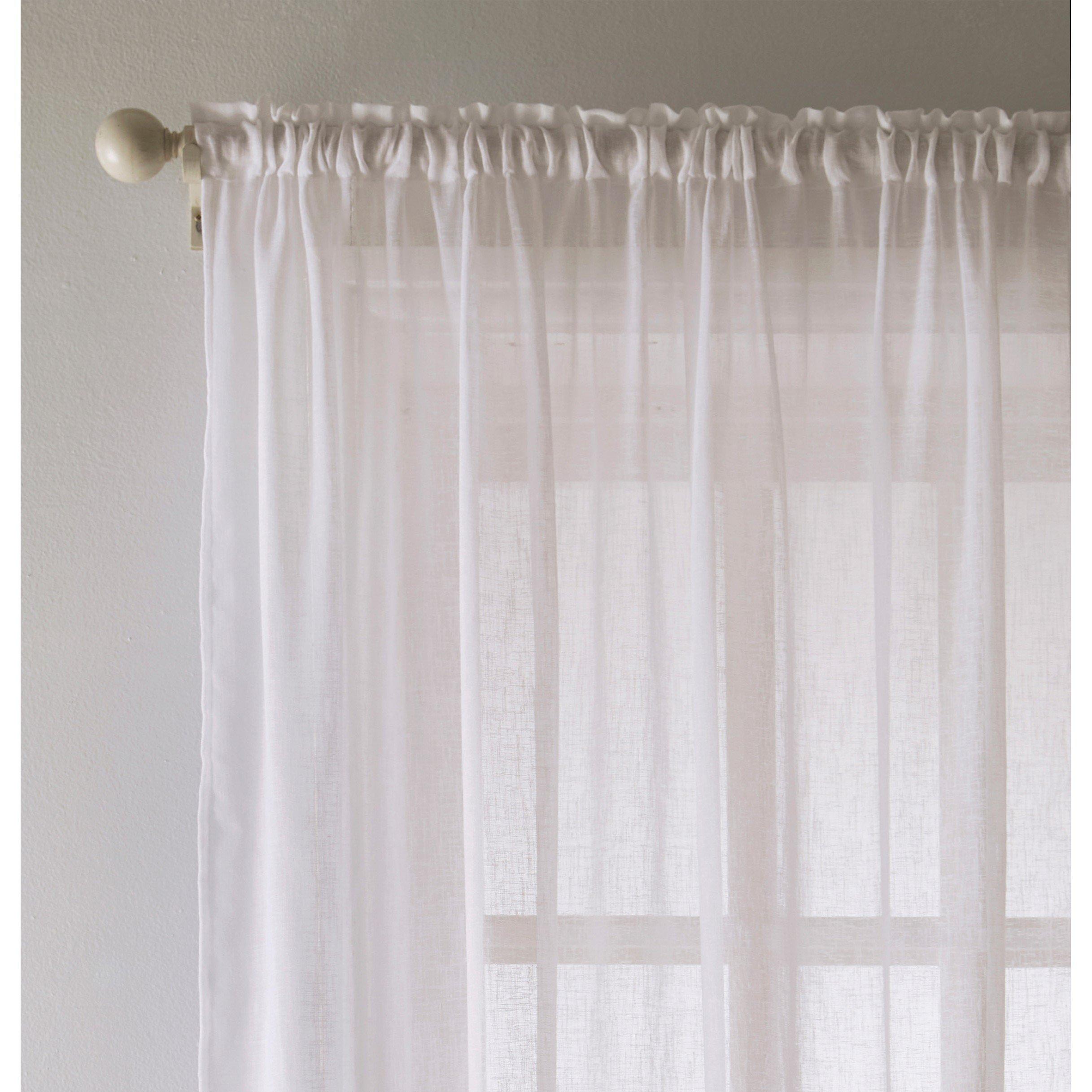 White - Enhanced Living - Eden Voile Panel With Slot Top - Pair - 3