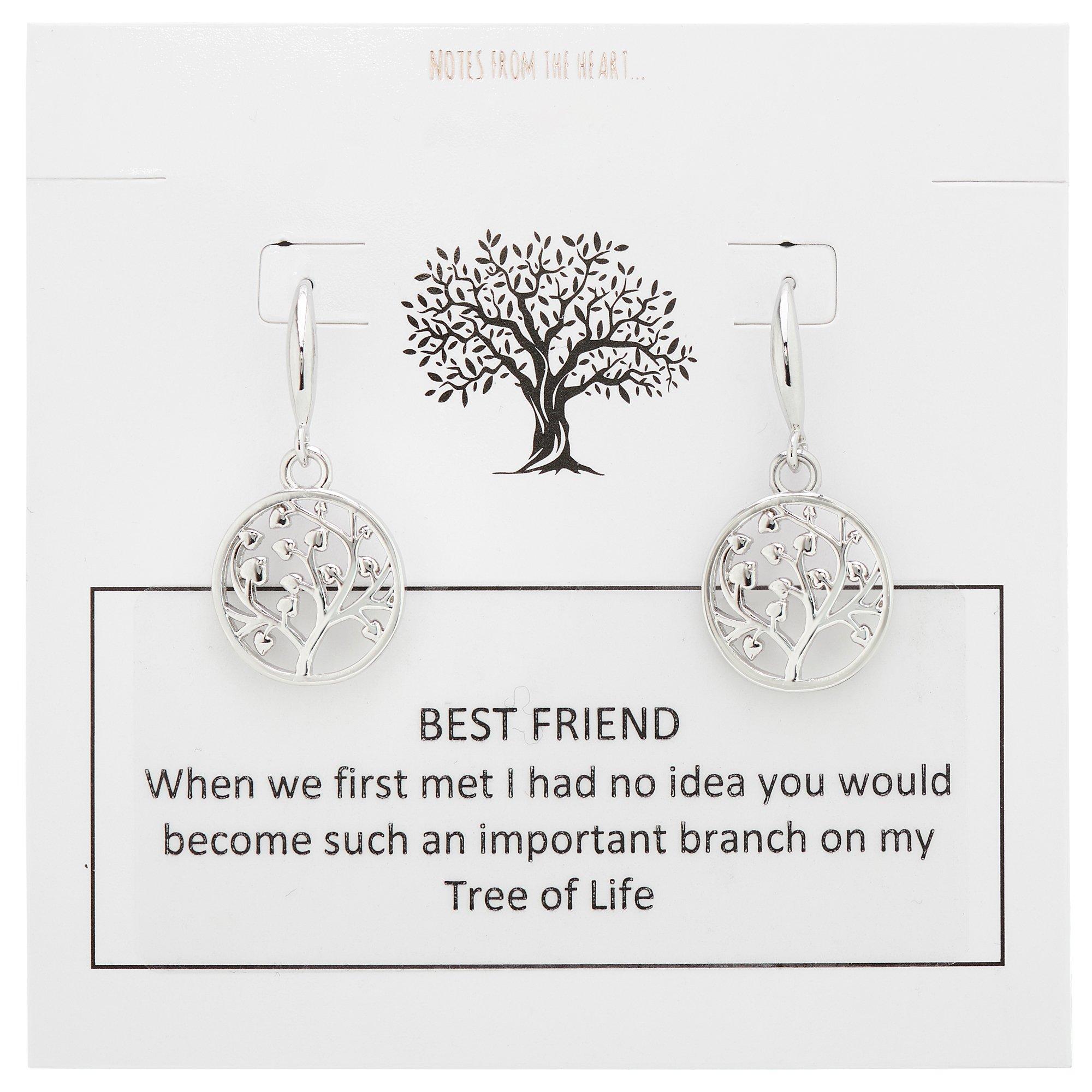 Notes From The Heart Women's Nfth Tol Best Friend Earrings - Silver
