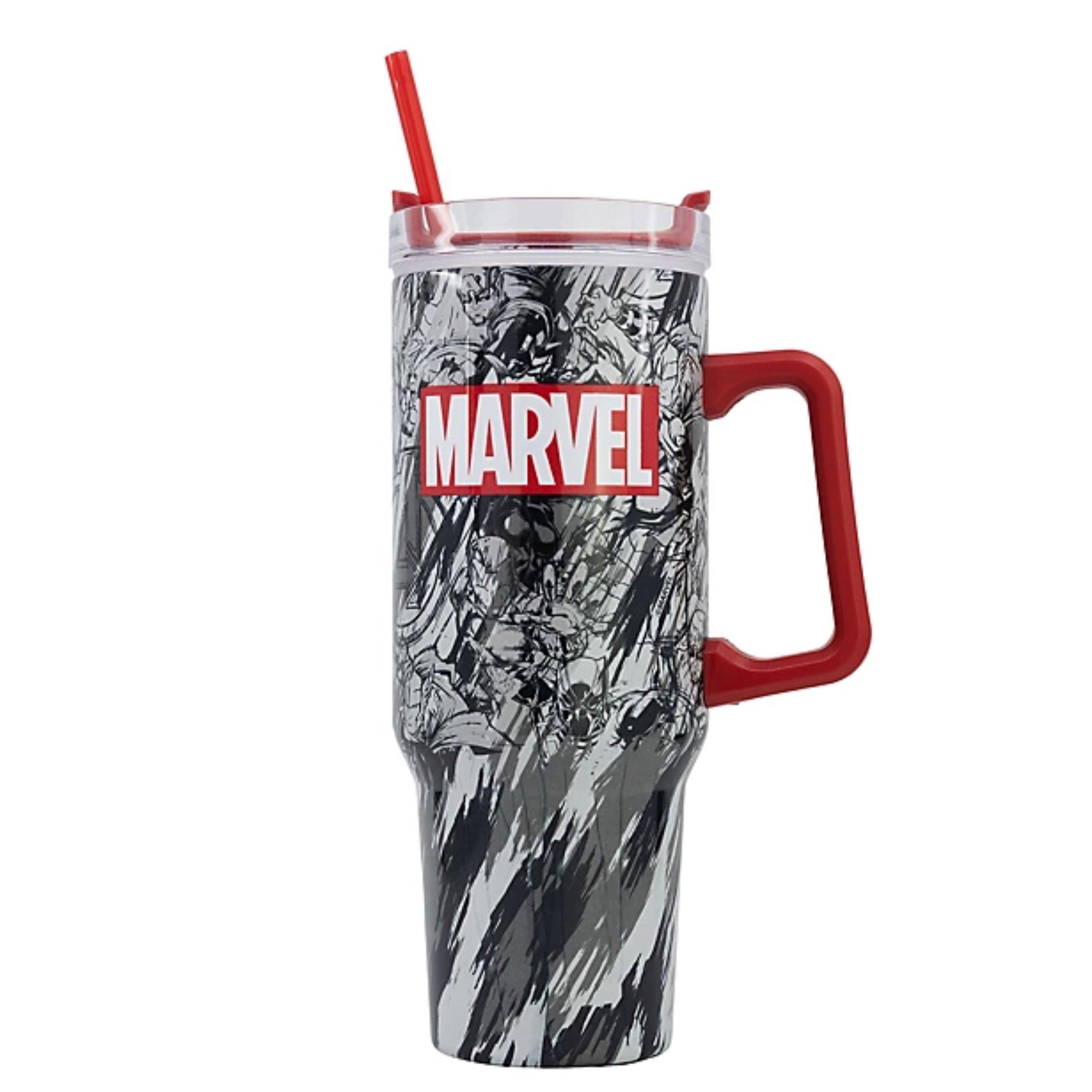 Grey - Marvel - Marvel Pattern Insulated Stainless Steel Rambler - 1