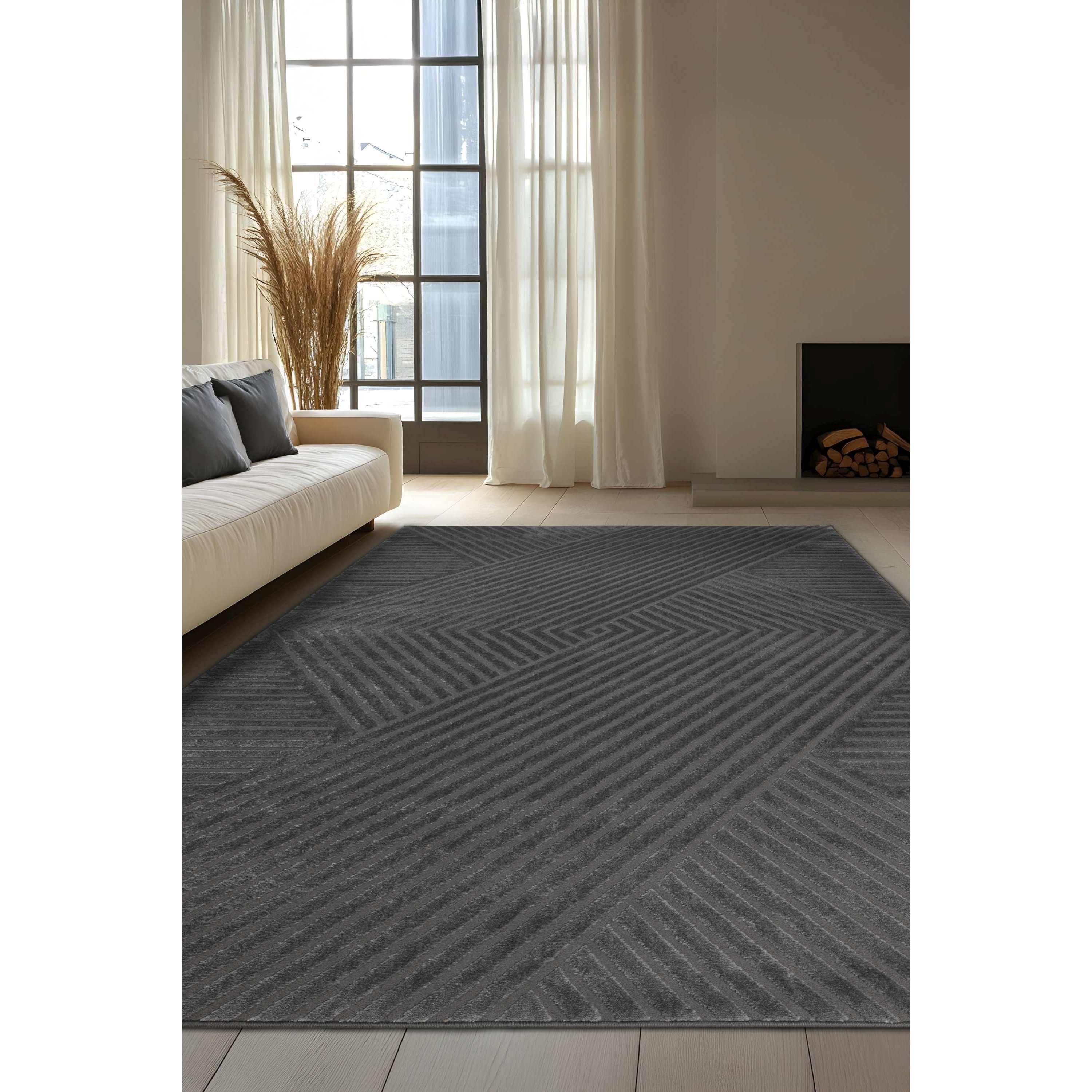 Charcoal - Homemaker - Atelier Diamond Charcoal Rug - 1