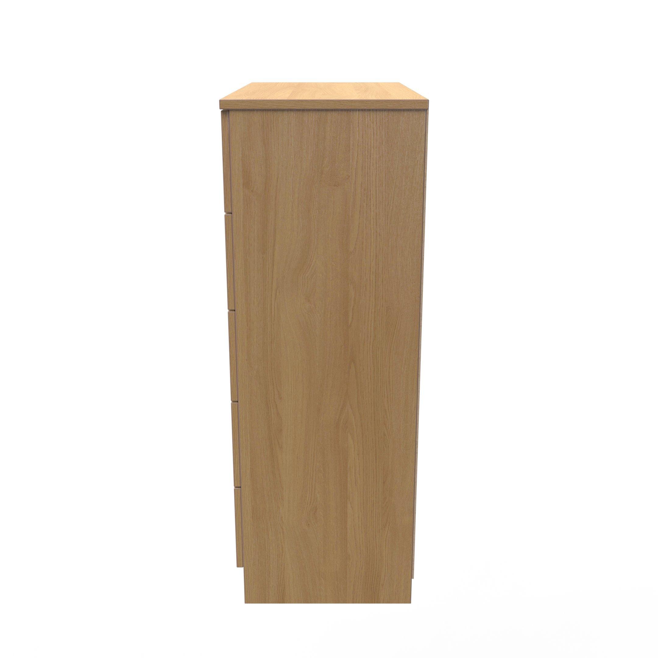 Modern Oak - Welcome Furniture - Dorset 5 Drawer Chest - Ready Assembled - 3