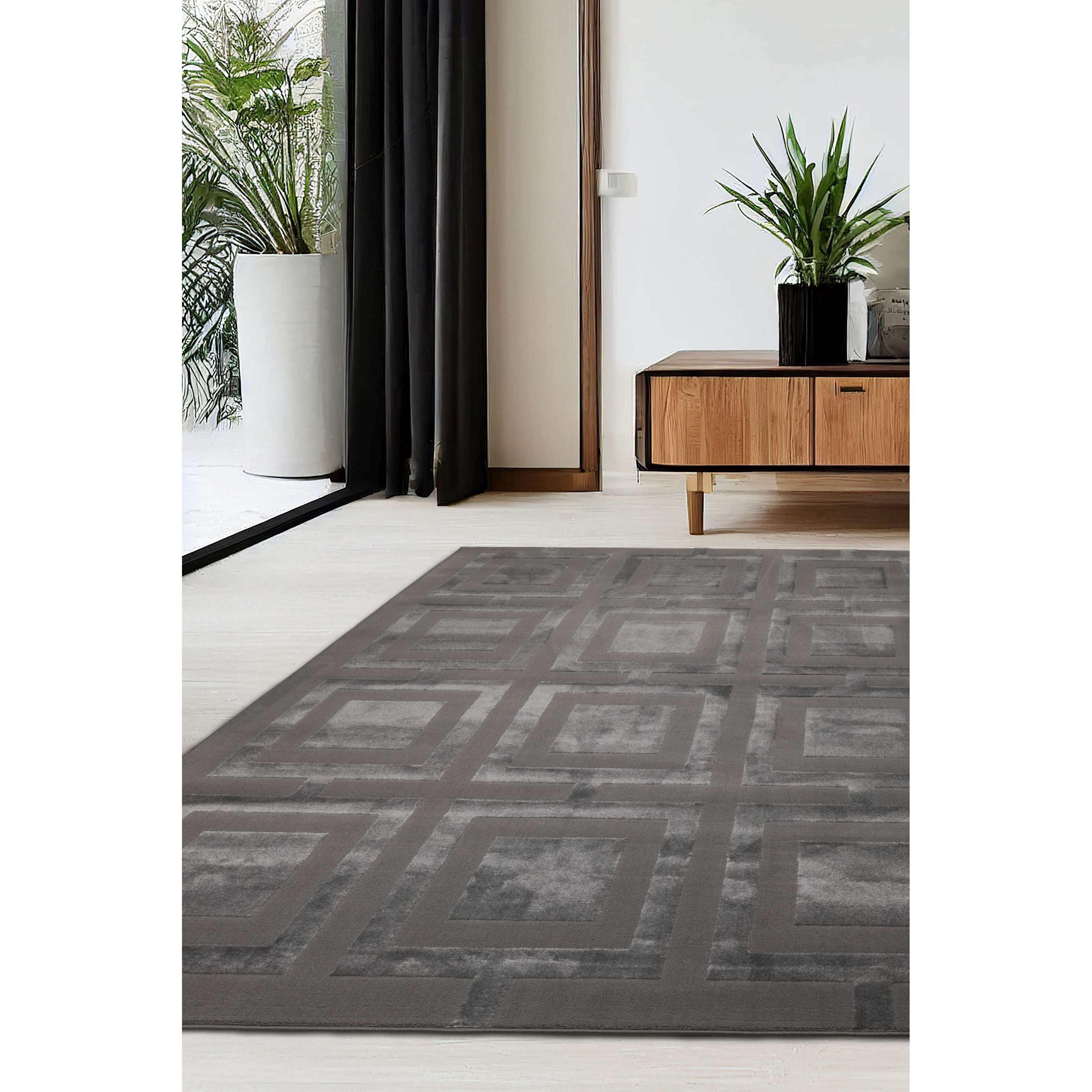 Charcoal - Homemaker - Atelier Squares Charcoal Rug - 1