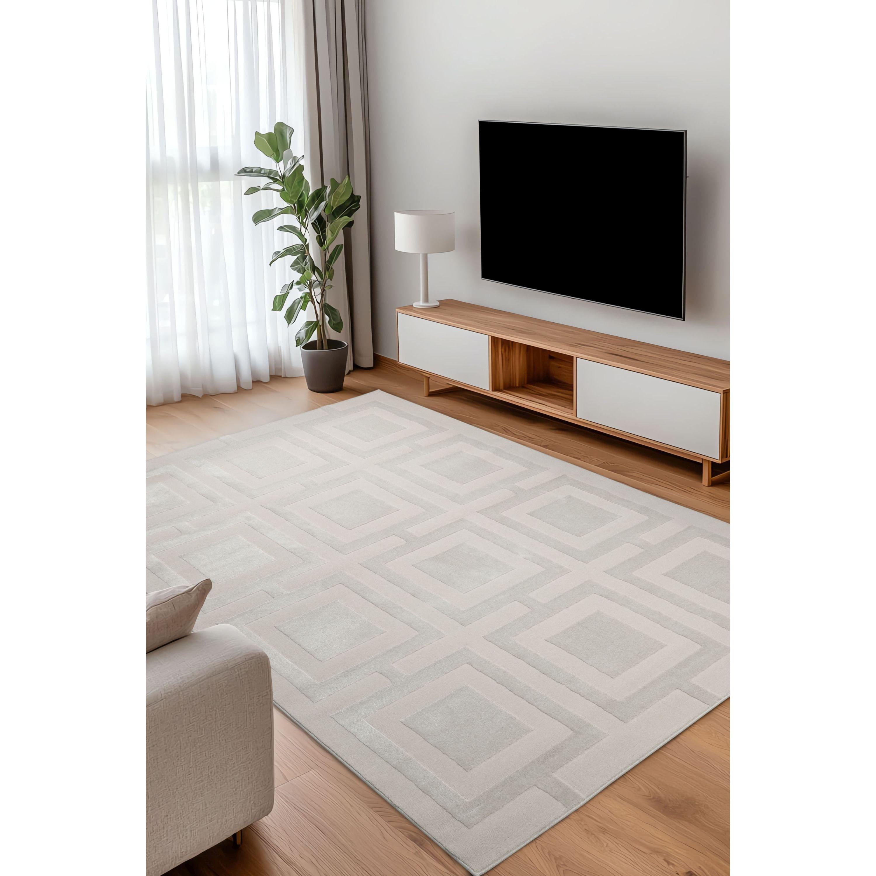 Ivory - Homemaker - Atelier Squares Ivory Rug - 1