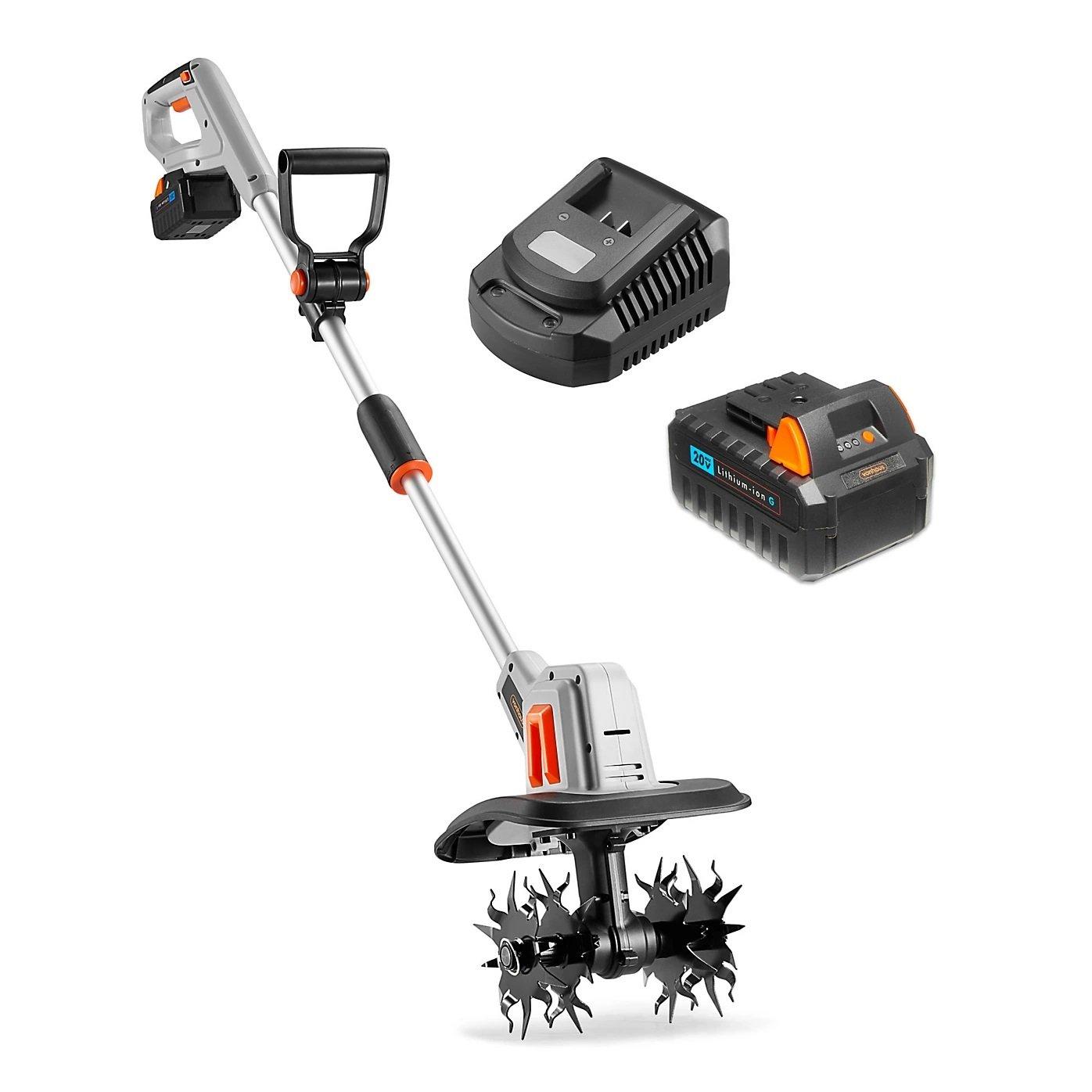 Grey - VonHaus - Tiller Cordless – 20V Electric Rotavator - 1