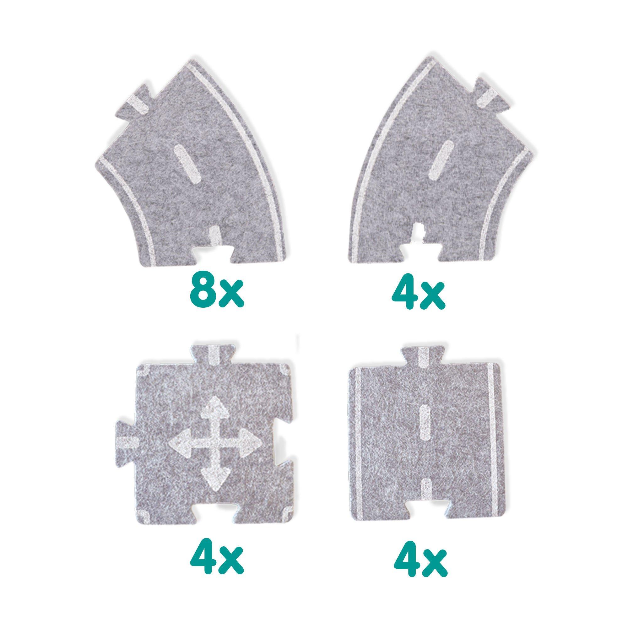 Multi - SES Creative - Felt road circuit 20pcs - 3