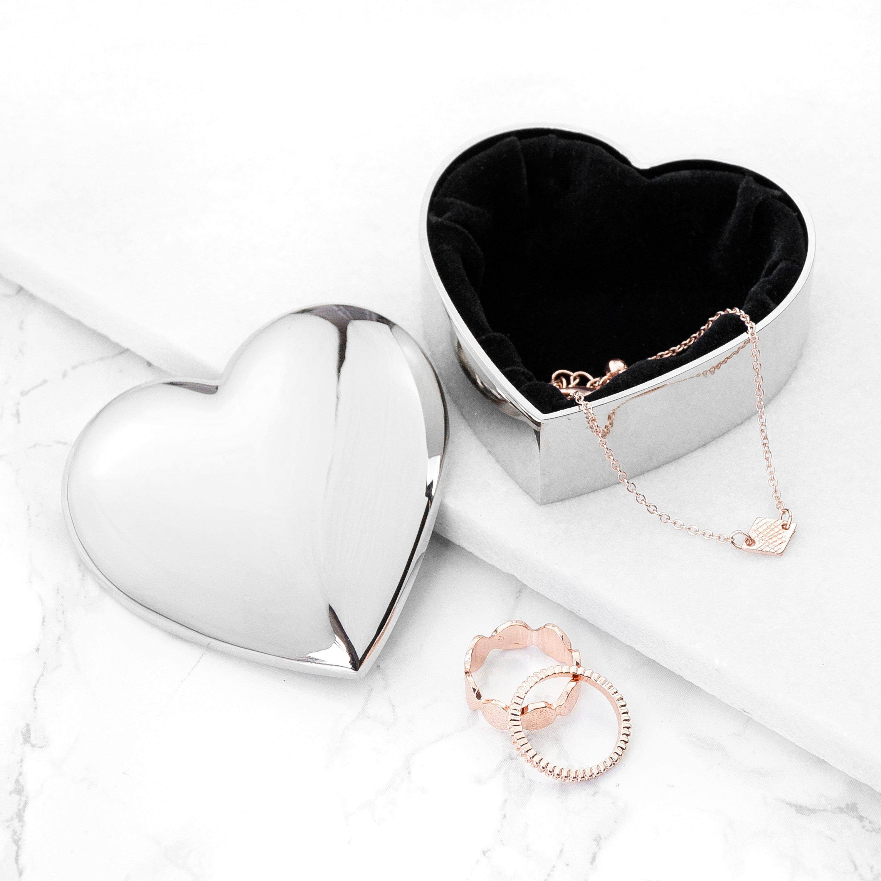 Silver - Treat Republic - Heart Trinket Box