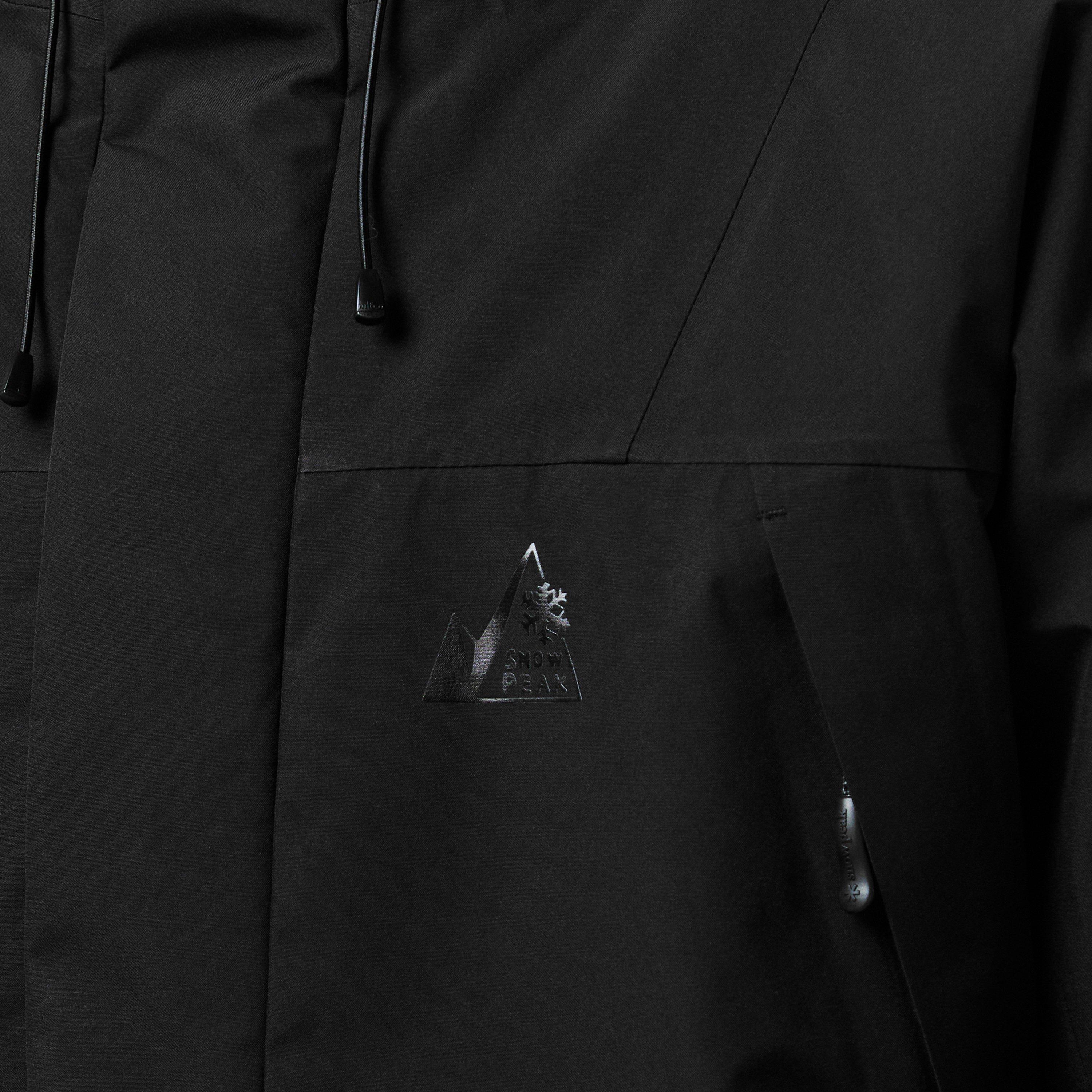 Black - Snow Peak - Men's Puff Windproof Hooded Full Zip Ski Jacket - 5