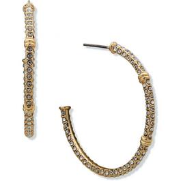 Ralph Lauren Lauren Ralph Lauren Gold Tone Crystal Earrings