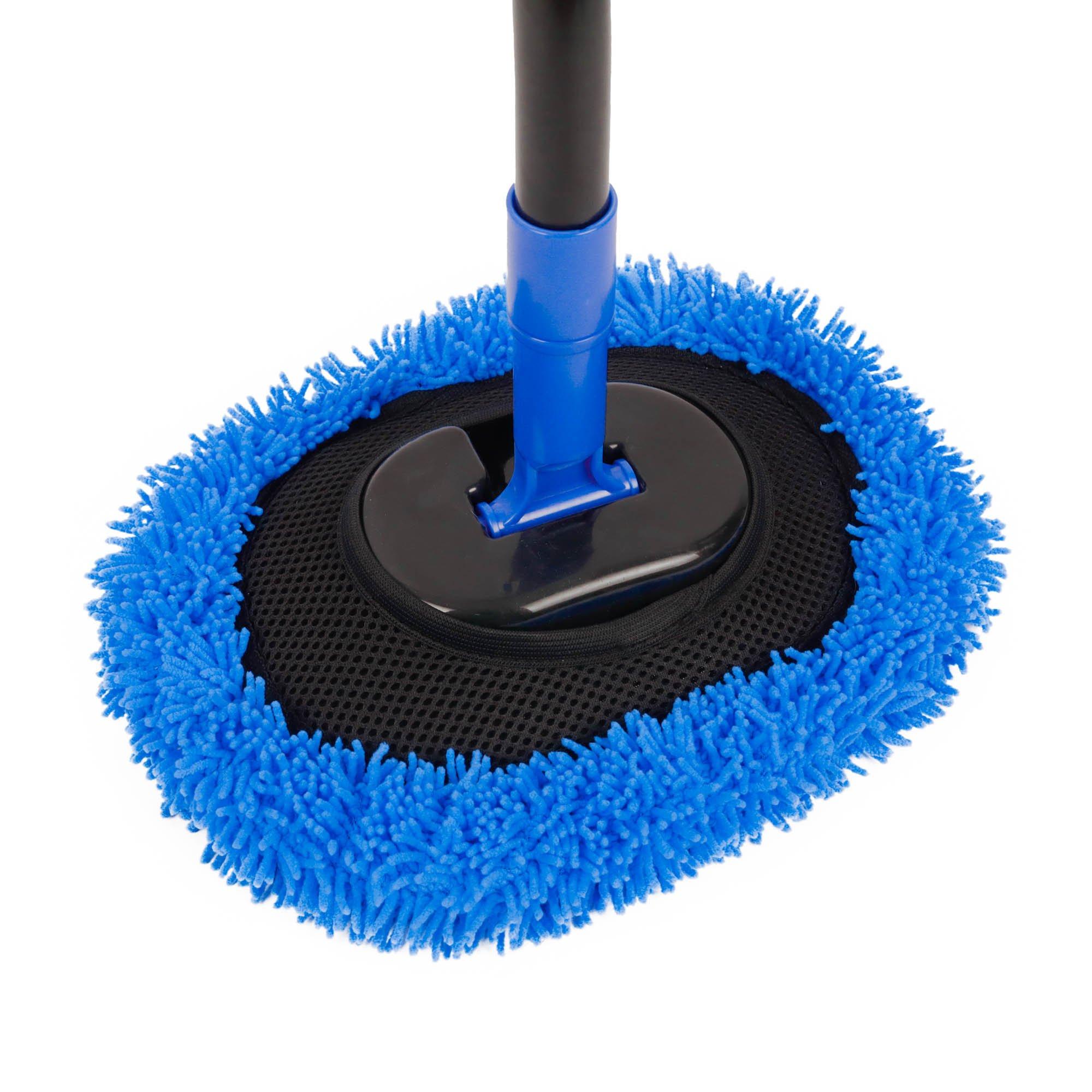 Blue/Black - Streetwize - 1.2m Adjustable Curved Car Wash Brush - 4
