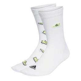 adidas Run x Ultraboost Shoe Love Graphic 2 Pair Socks