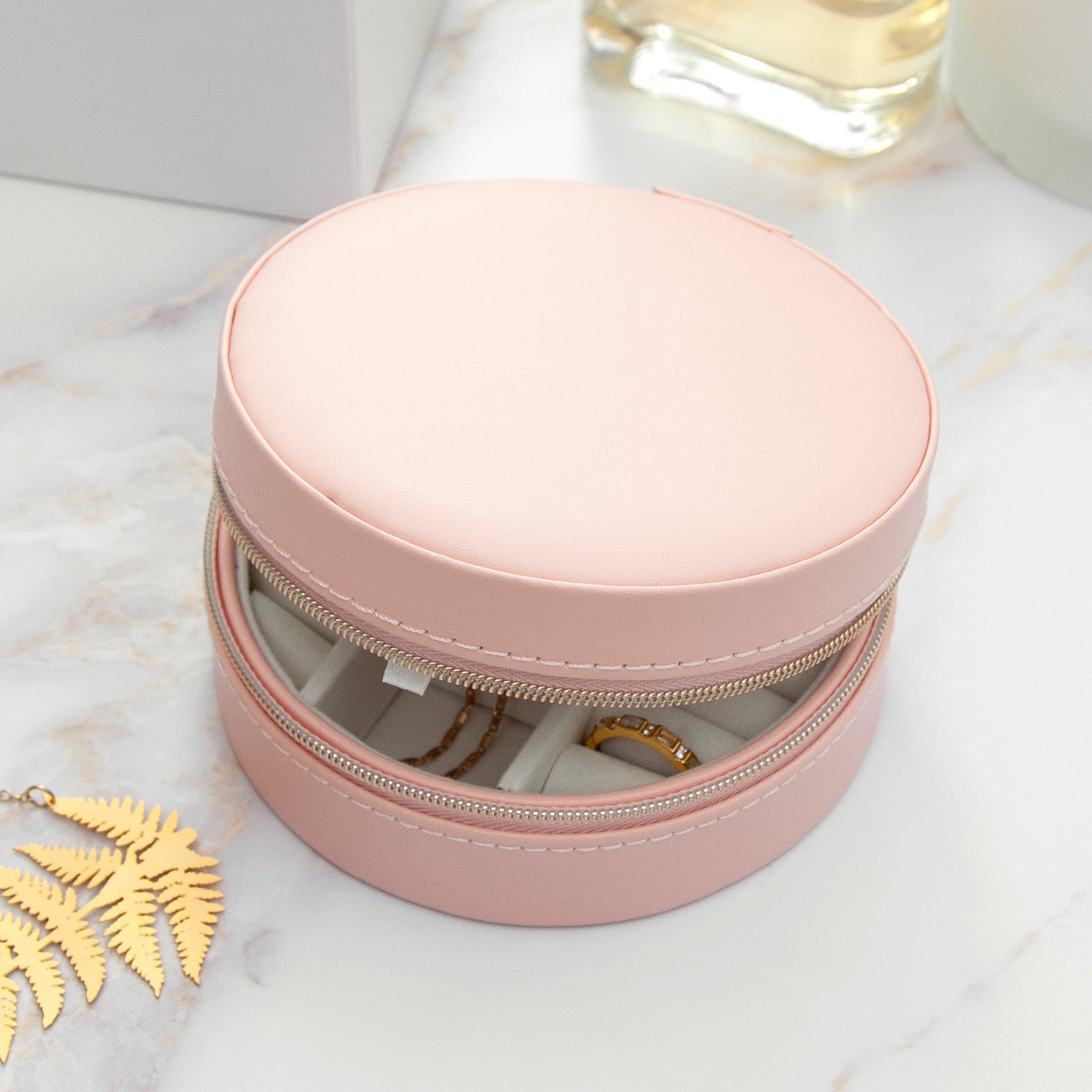 Treat Republic  Round Jewellery Case - Pink - Standard