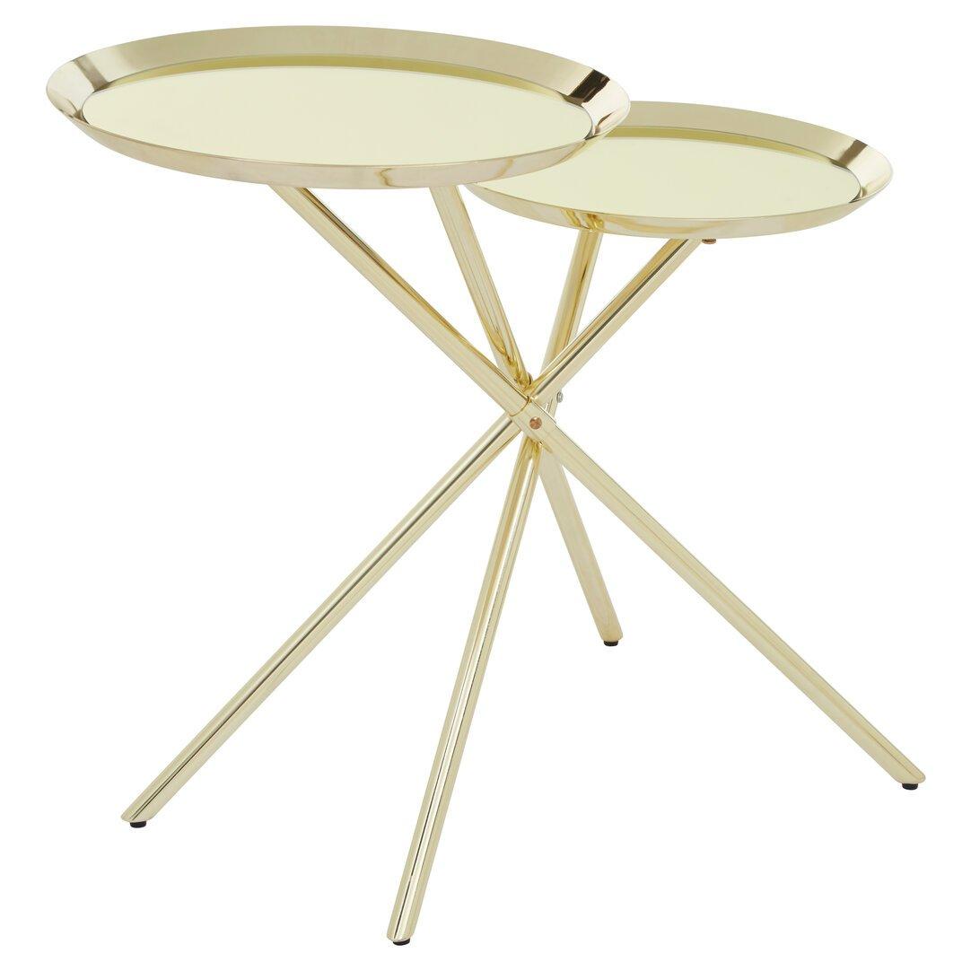 Fifty Five South  Oria Warm Metallic Side Table - Gold