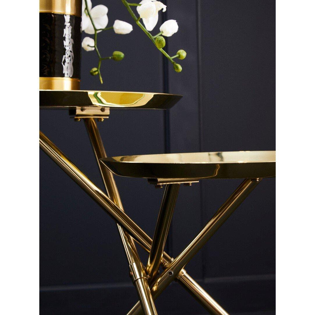 Gold - Fifty Five South - Oria Warm Metallic Side Table - 2