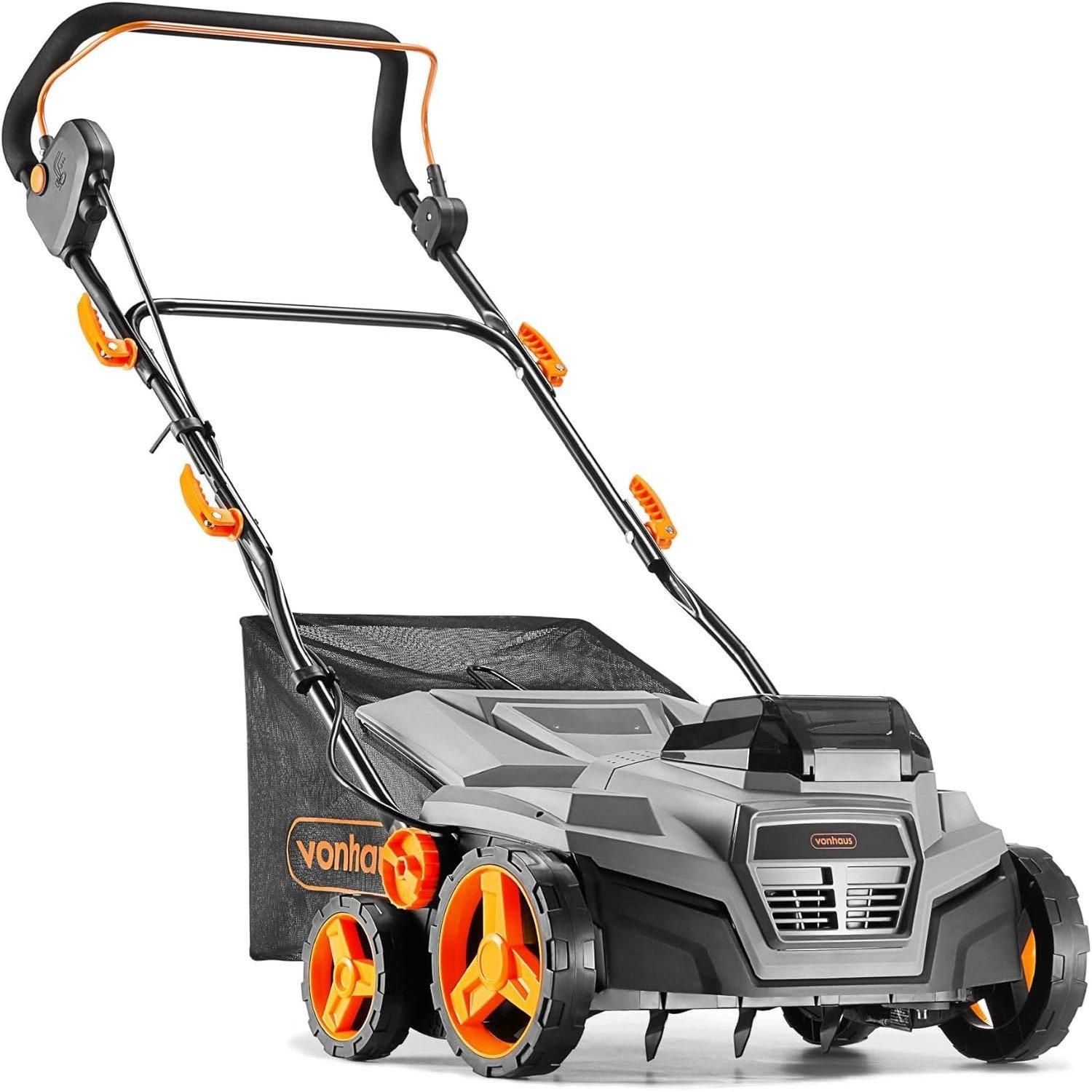Grey - VonHaus - Cordless Lawn Scarifier/Aerator/Rake - 40v - 1