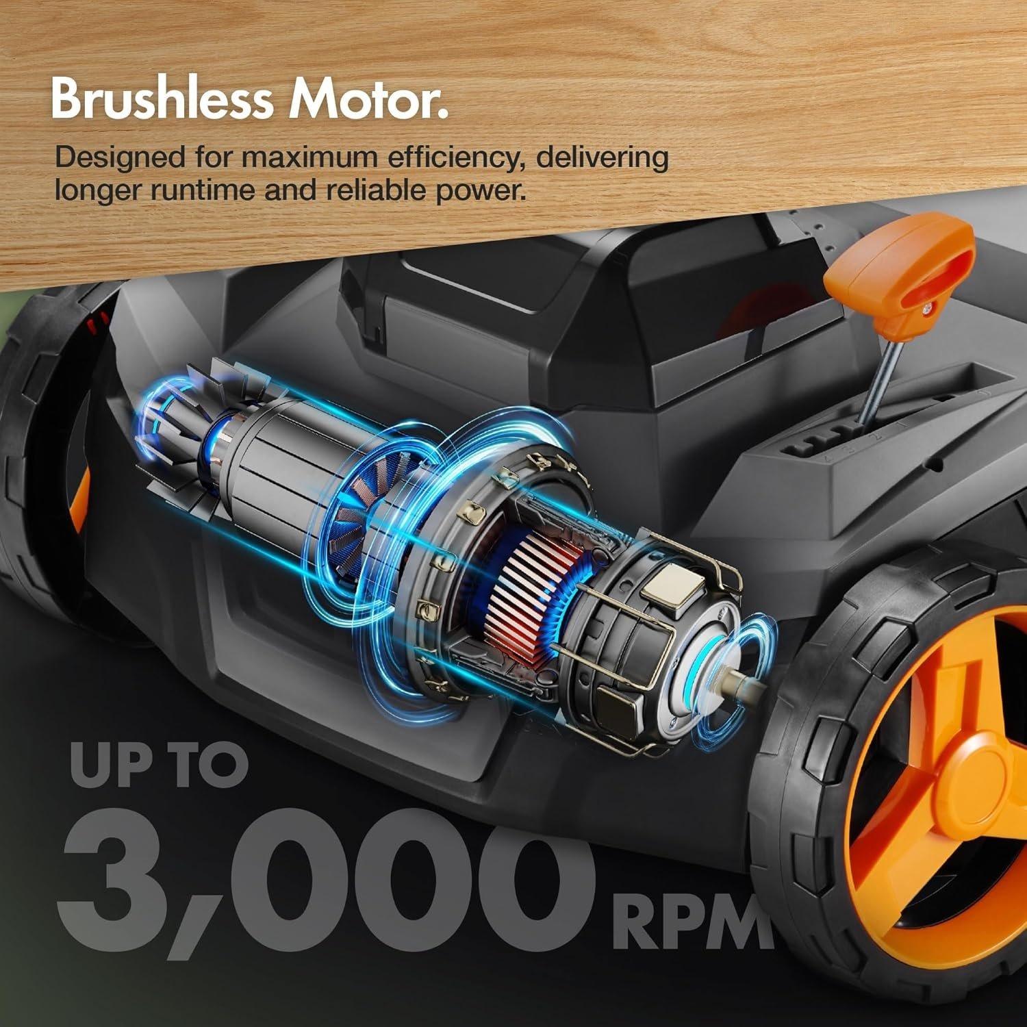 Grey - VonHaus - Cordless Lawn Scarifier/Aerator/Rake - 40v - 6