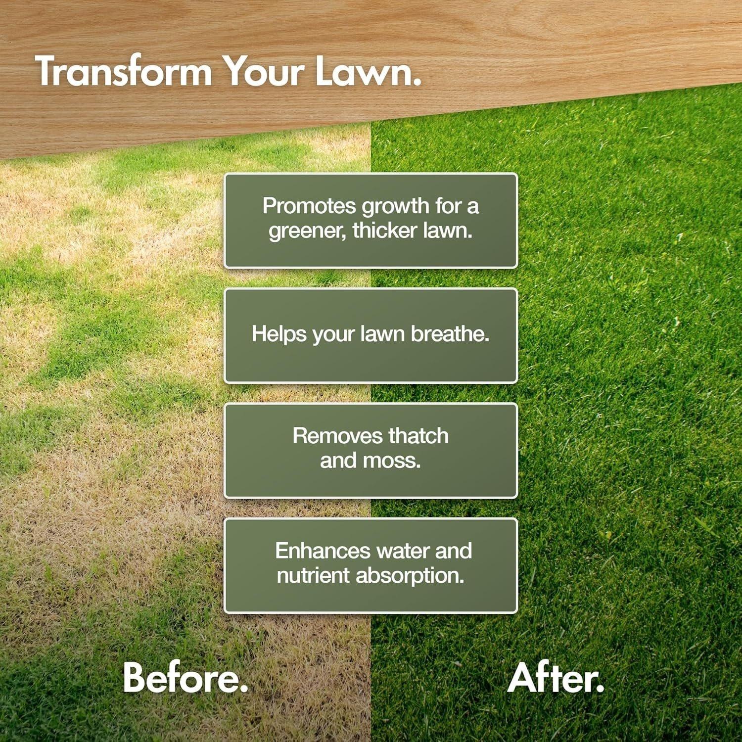 Grey - VonHaus - Cordless Lawn Scarifier/Aerator/Rake - 40v - 7