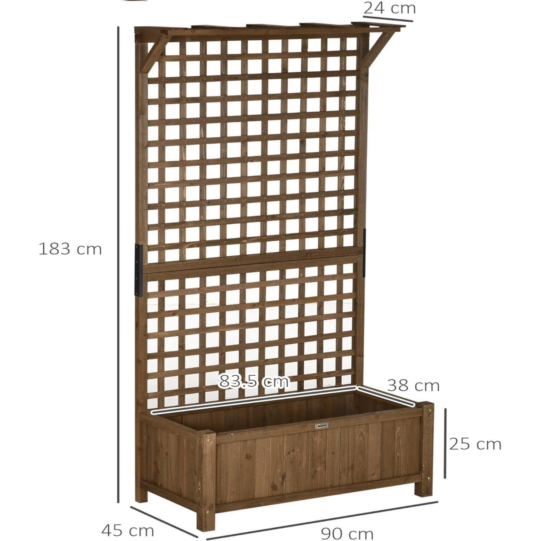 Brown - Outsunny - Raised Bed with Drainage Holes - 5