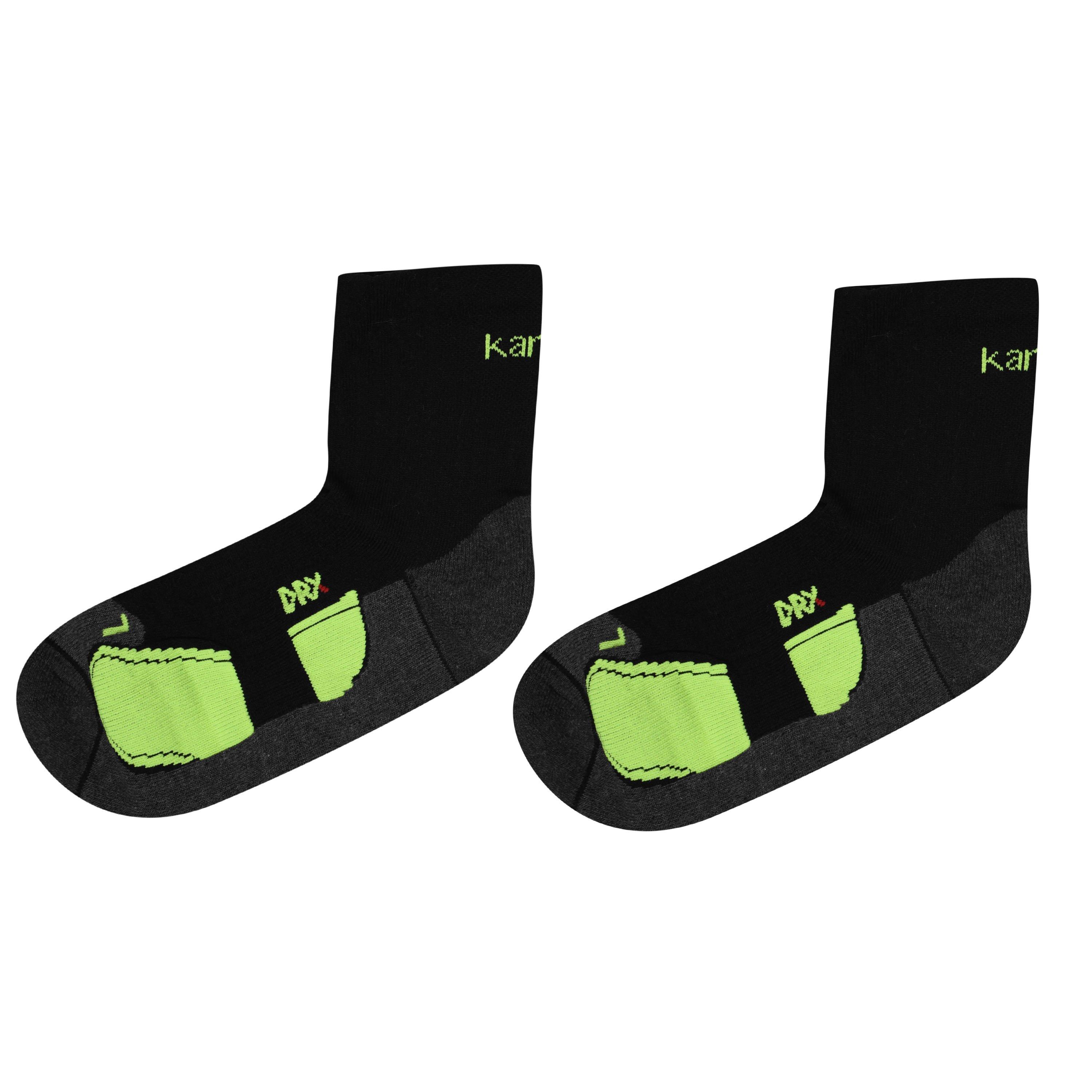 Schwarz/Fluo - Karrimor - Dri Skin 2 Pack Running Socks Mens - 1