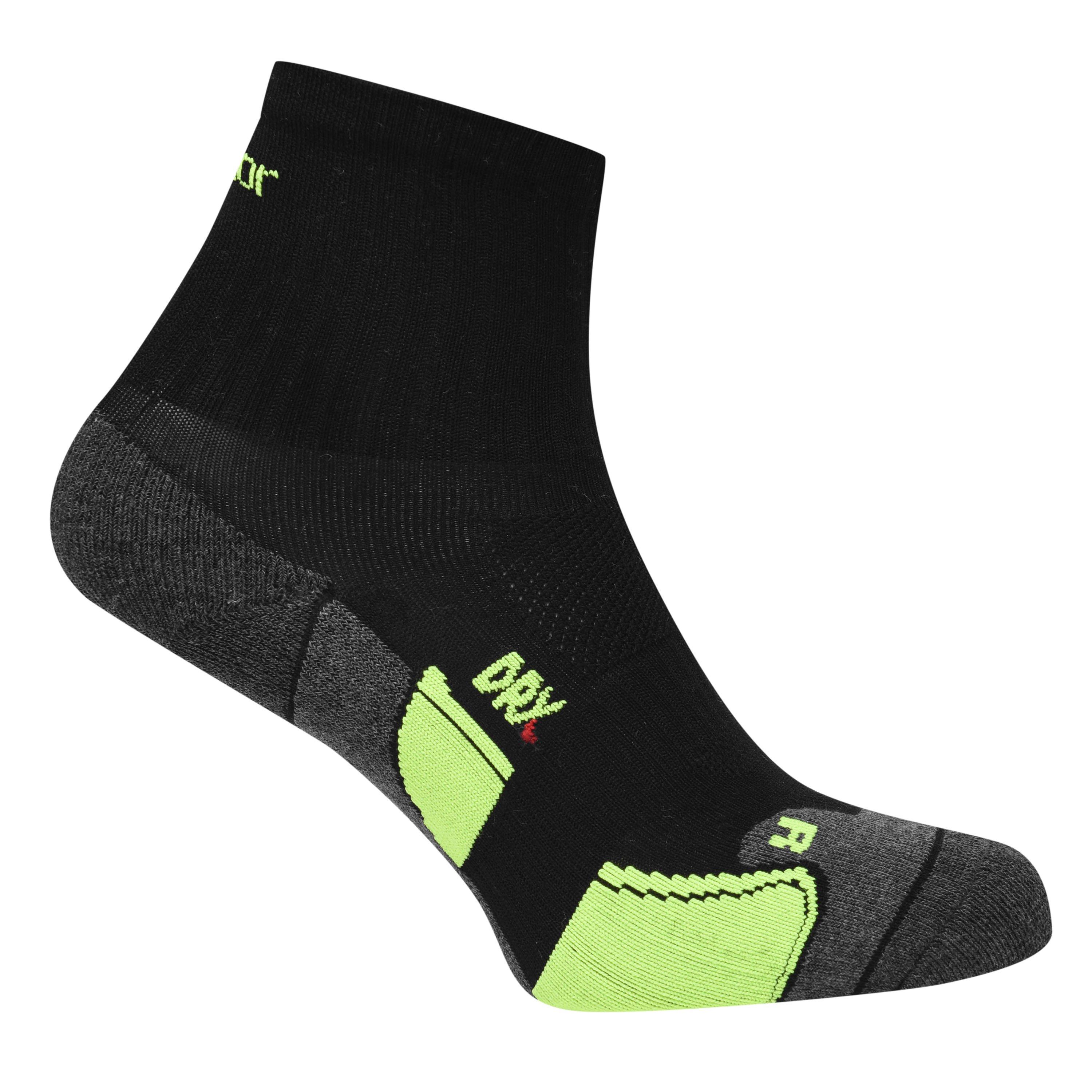 Preto/Fluorescente - Karrimor - Dri Skin 2 Pack Running Socks Mens - 2