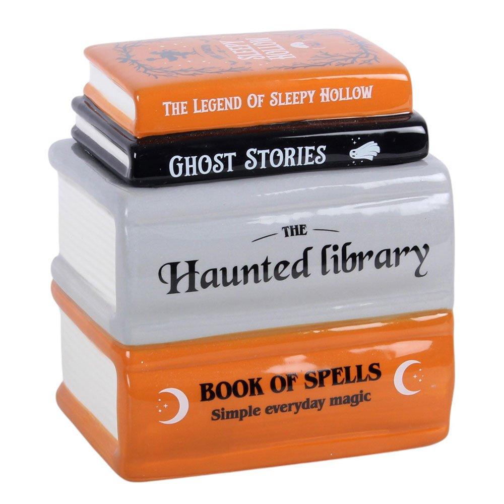 Black - Something Different - Haunted Library Book Stack Oil Burner and Wax Warm - 2