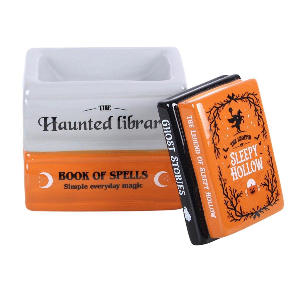 Black - Something Different - Haunted Library Book Stack Oil Burner and Wax Warm - 3
