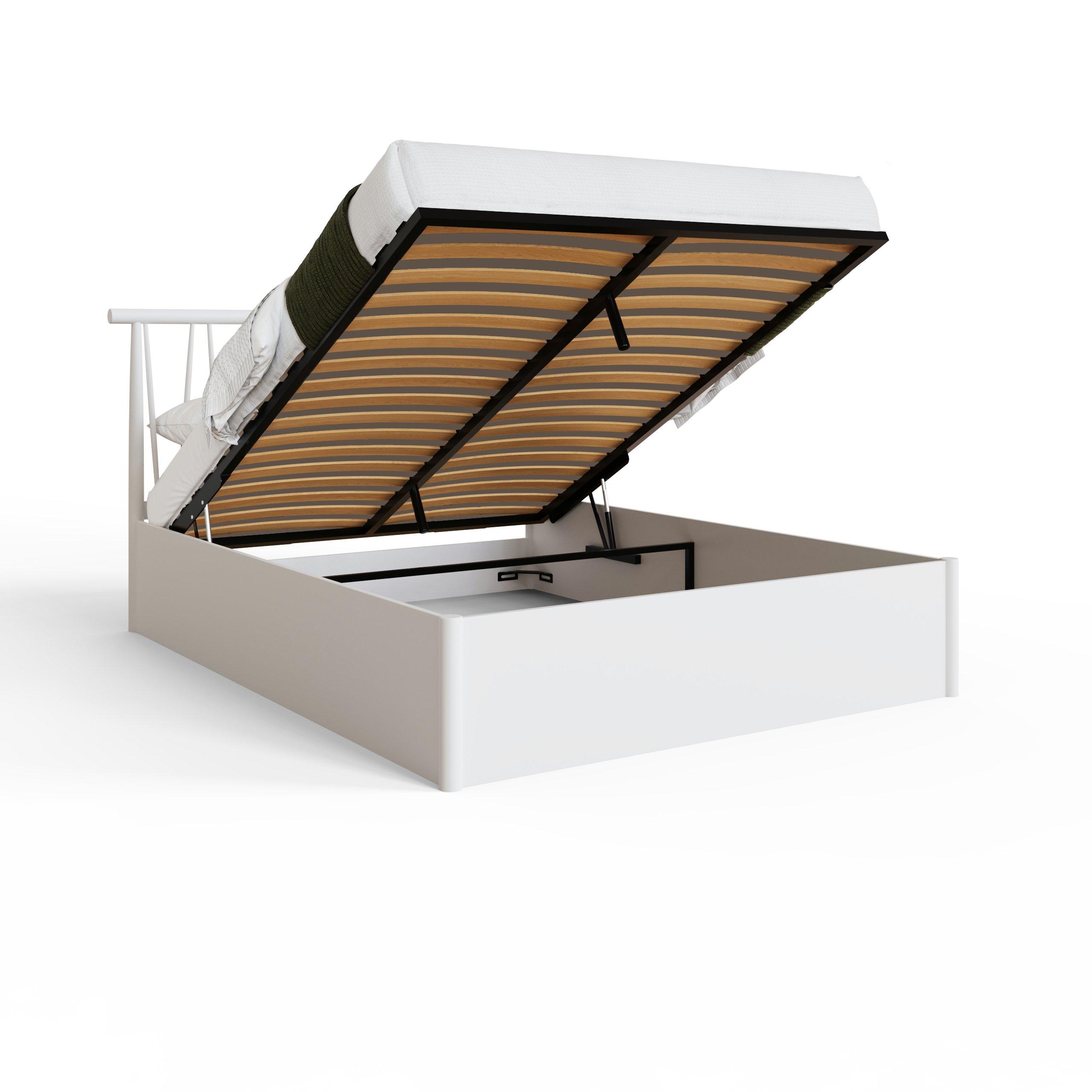 White - GFW - Fusum Double Ottoman & Pocket Sprung Mattress - 7