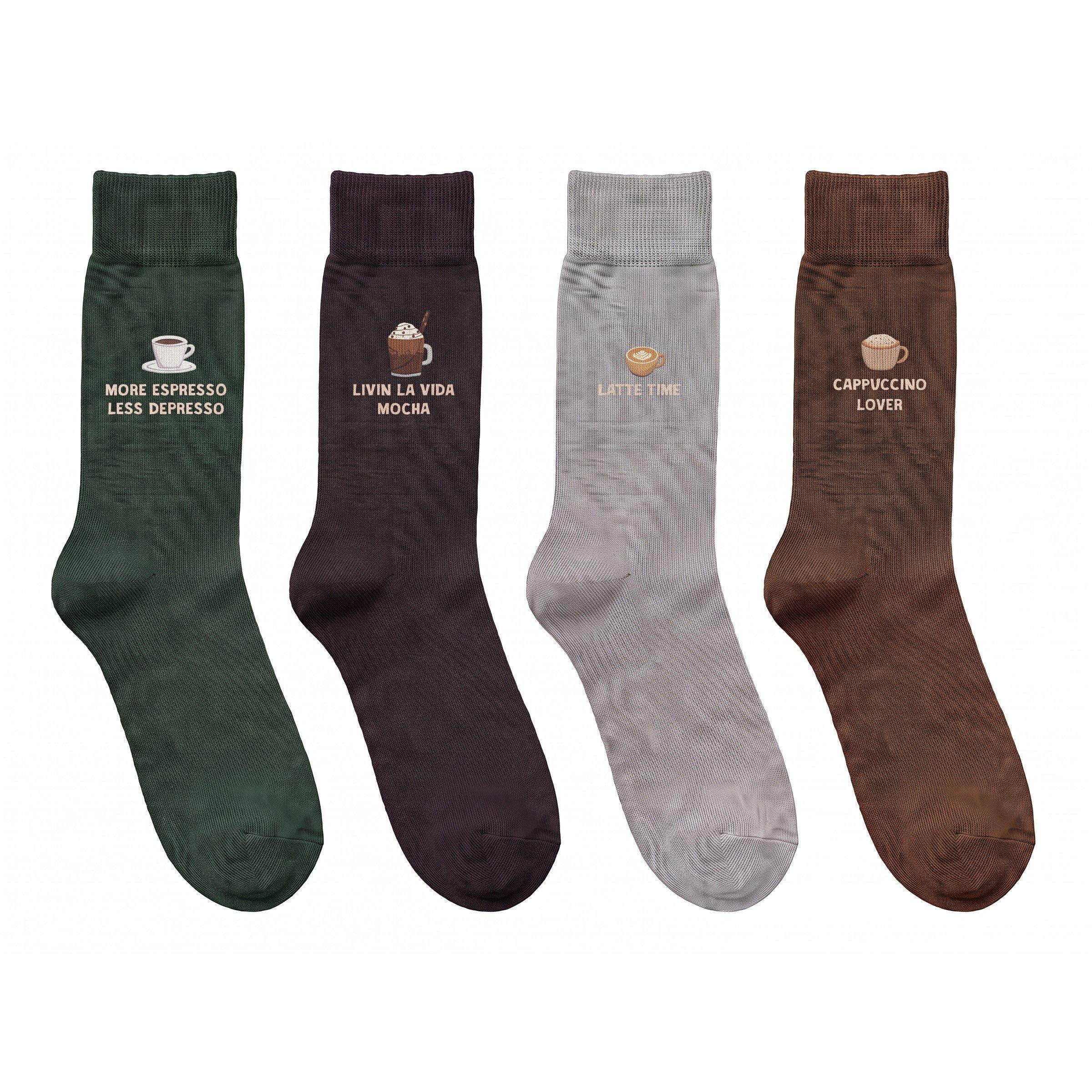 White - Orrsum Sock Company - Mens Coffee House 4-Pack Socks Gift Box - 3