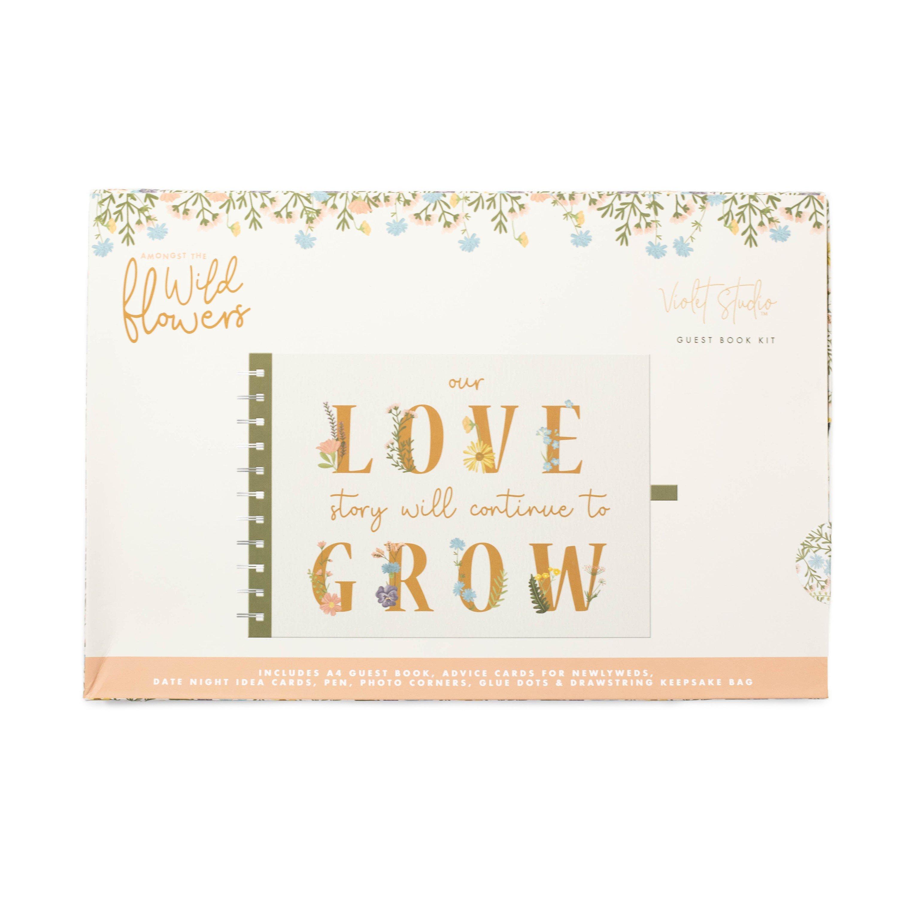 Multi - Crafters Companion - Guest Book Kit - Amongst The Wildflowers - 1