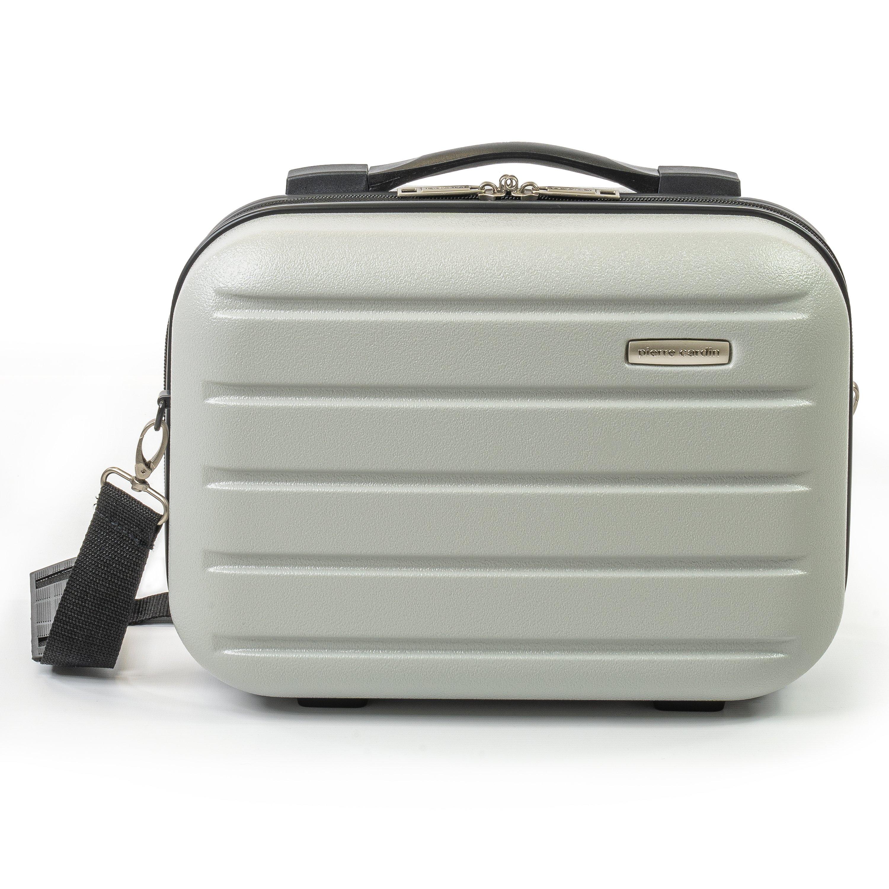 Light Grey - Pierre Cardin - Voyager Hard Shell Cabin Case Flight Bag Luggage - 1
