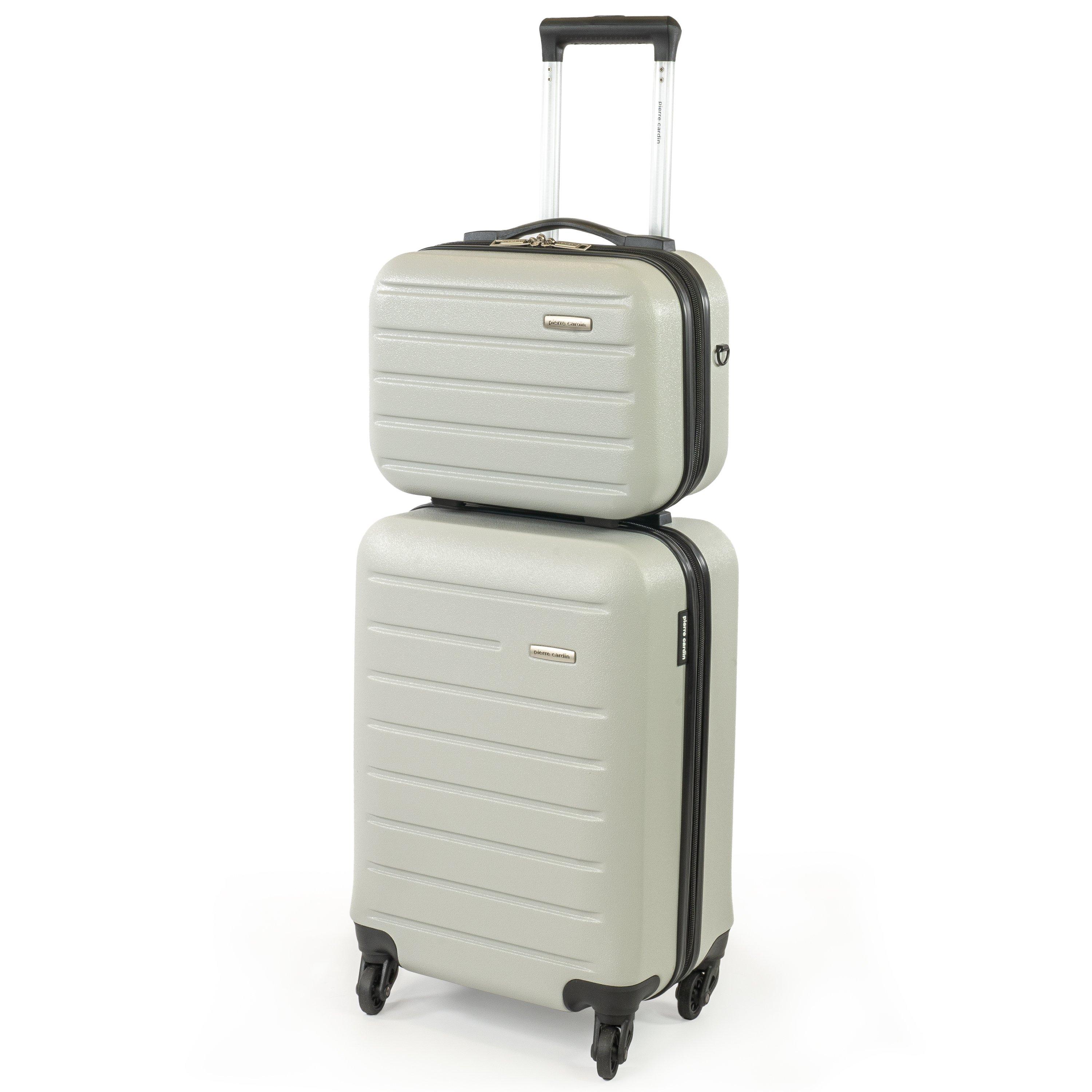 Light Grey - Pierre Cardin - Voyager Hard Shell Cabin Case Flight Bag Luggage - 3