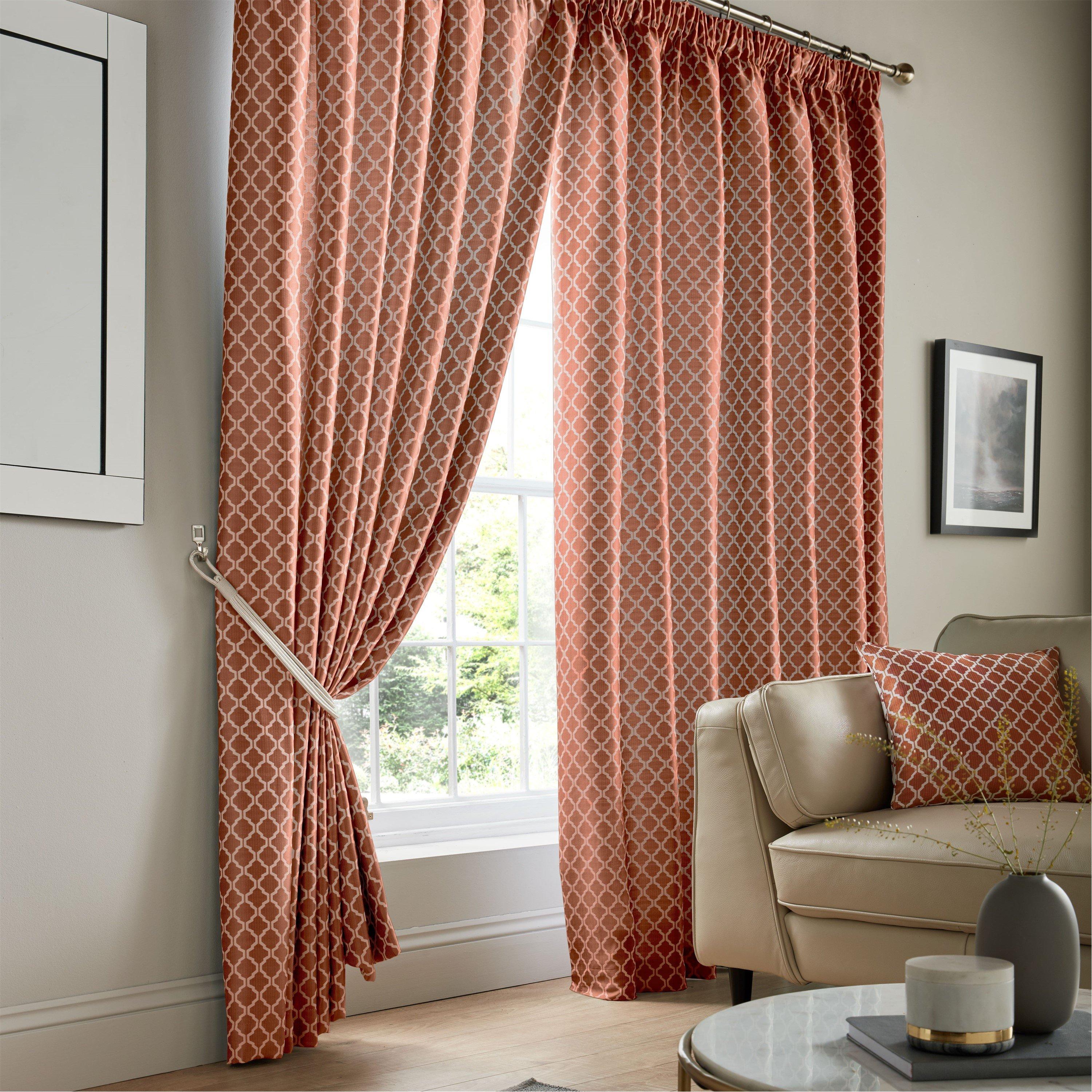 Cotswold Pencil Pleat Taped Top Lined Curtains - P