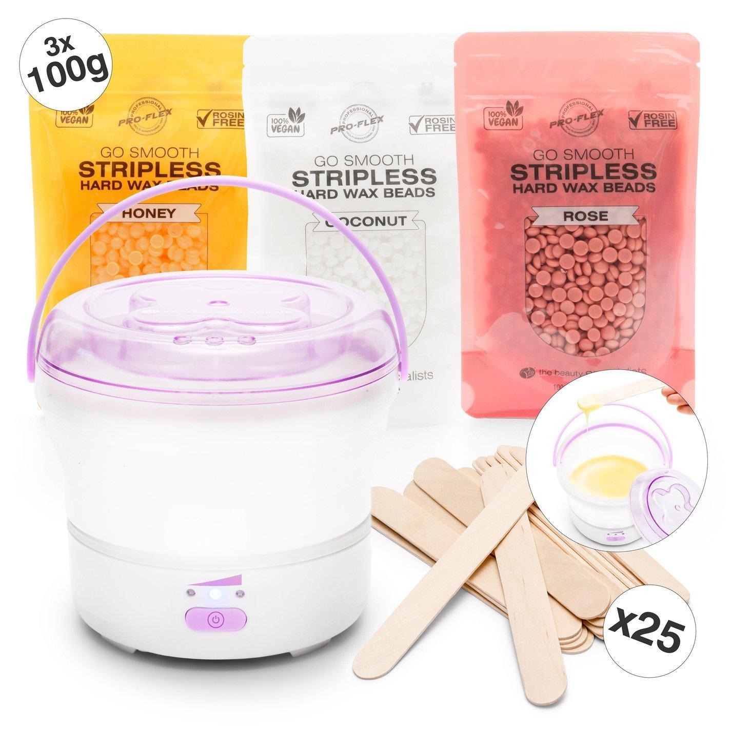 Rio  Go Smooth Hard Wax Heater Including Wax - White