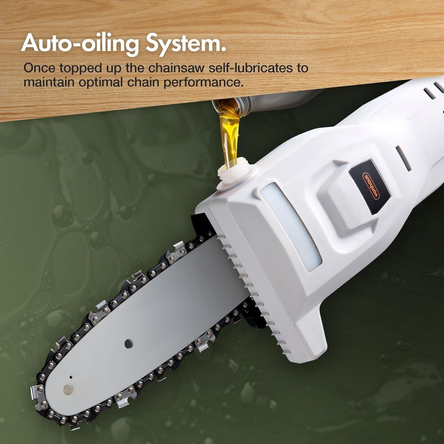 Grey - VonHaus - Cordless Pole Chainsaw – Telescopic  20V - 5